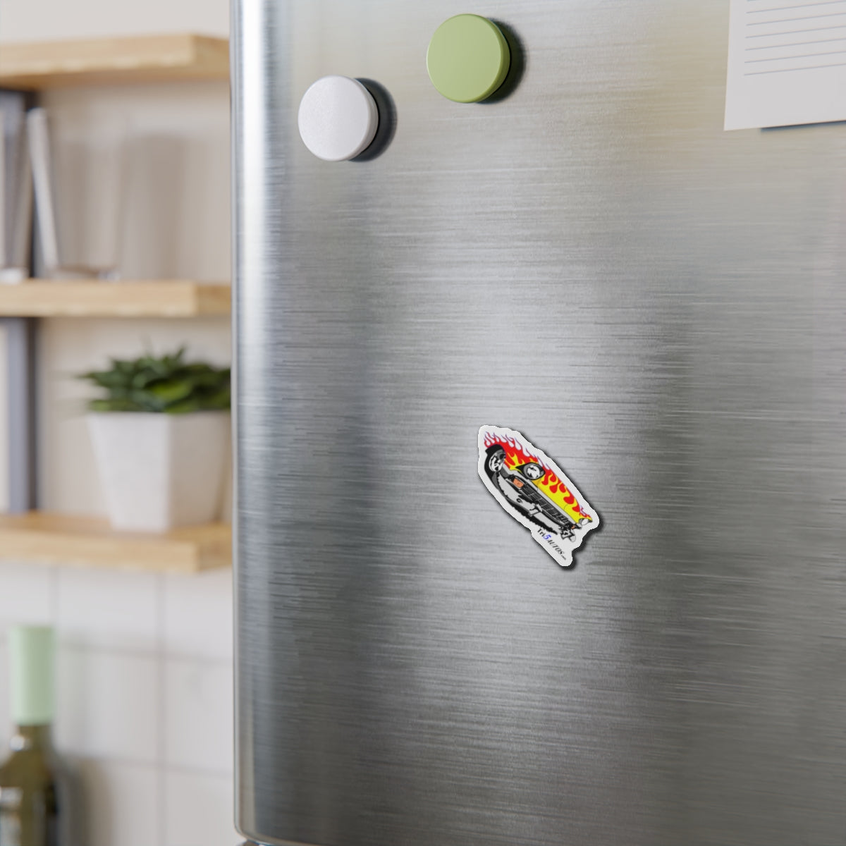 Flamed Tri-Five Die-Cut Magnets