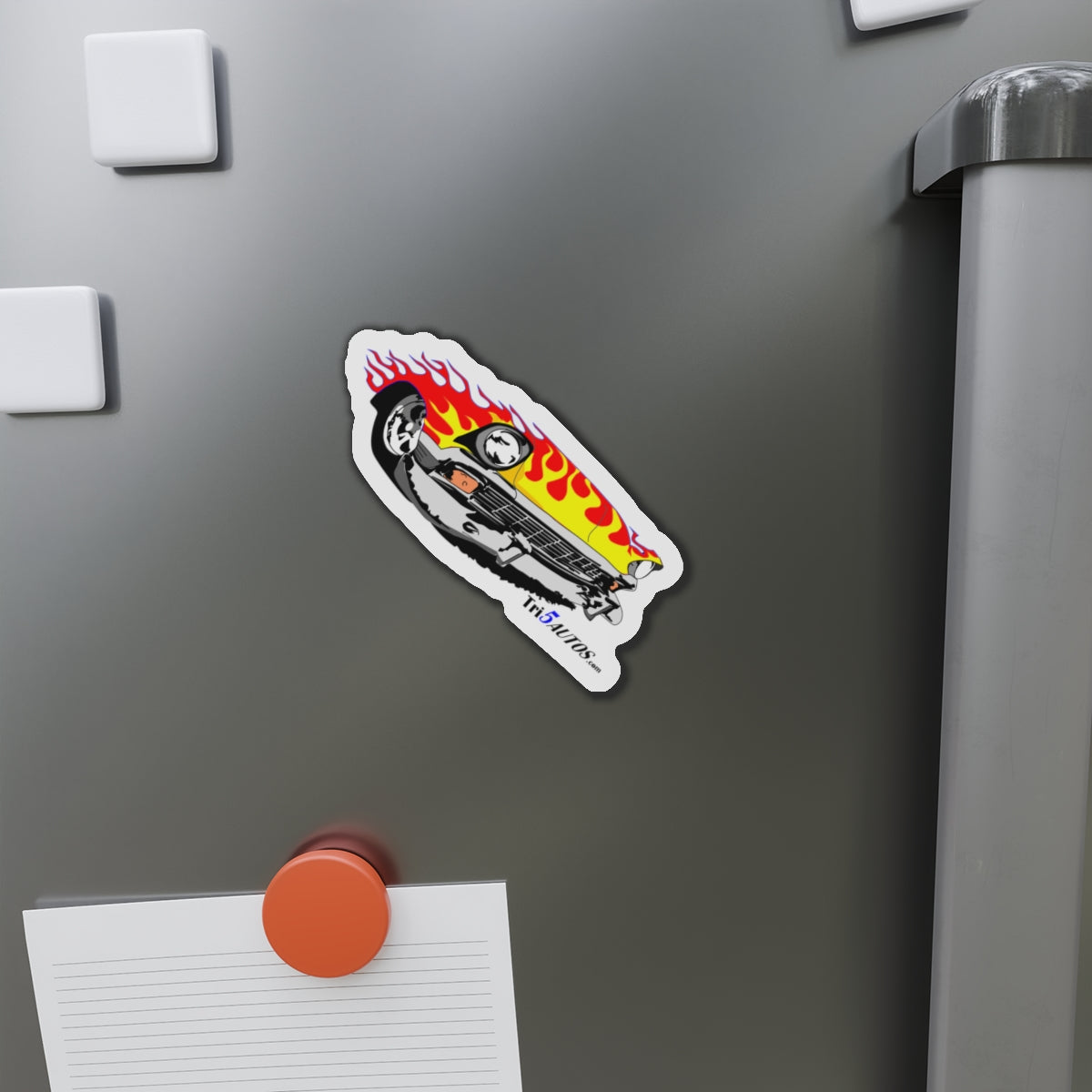 Flamed Tri-Five Die-Cut Magnets
