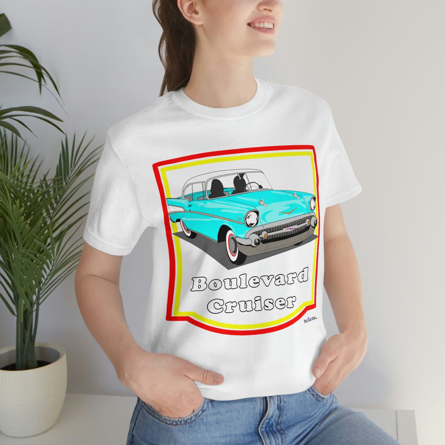 Lt Blue 57 Cruising - Front only - Unisex Jersey Short Sleeve Tee