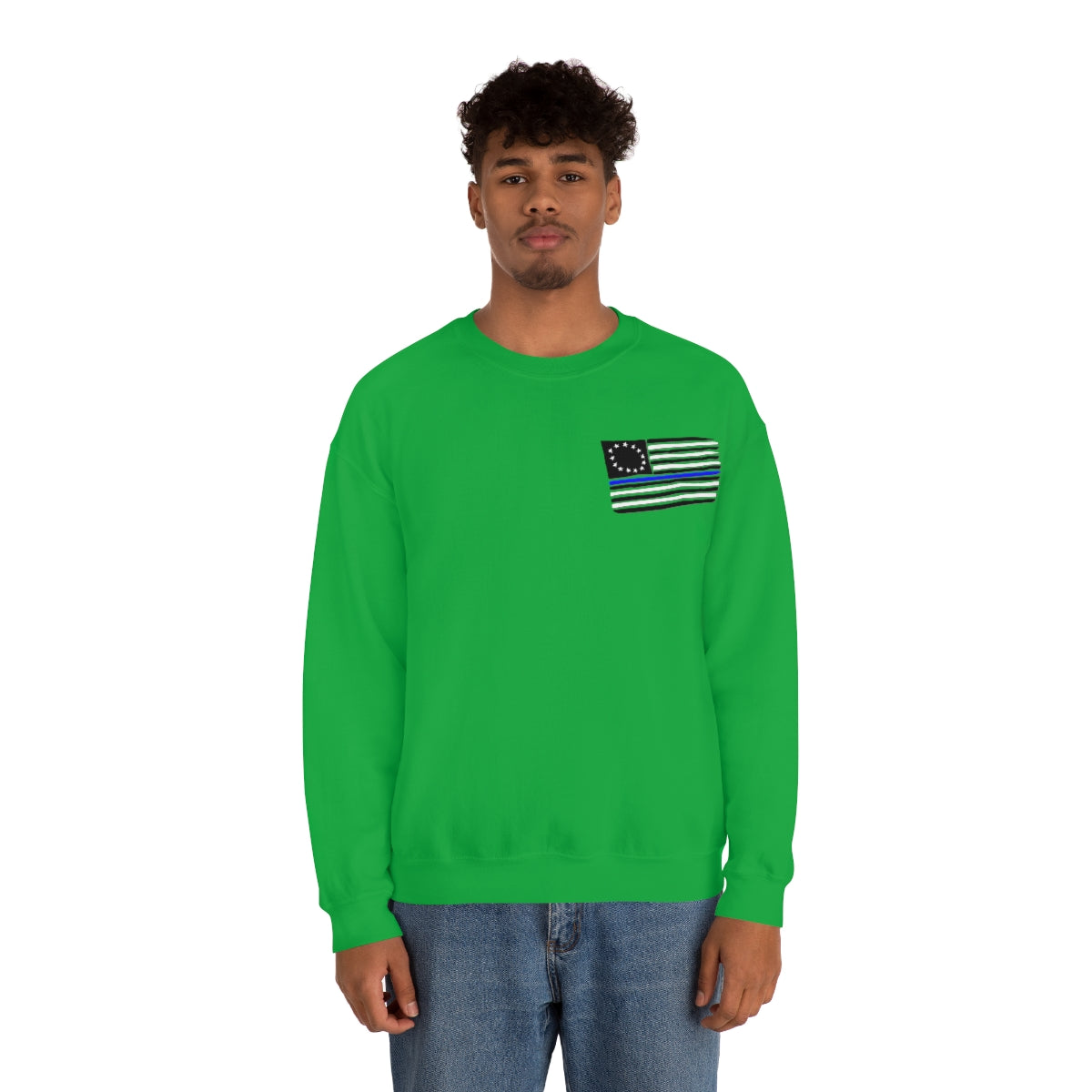 '57 Blue Bel Air - Peace Officers Thin Blue Line - Unisex Heavy Blend™ Crewneck Sweatshirt