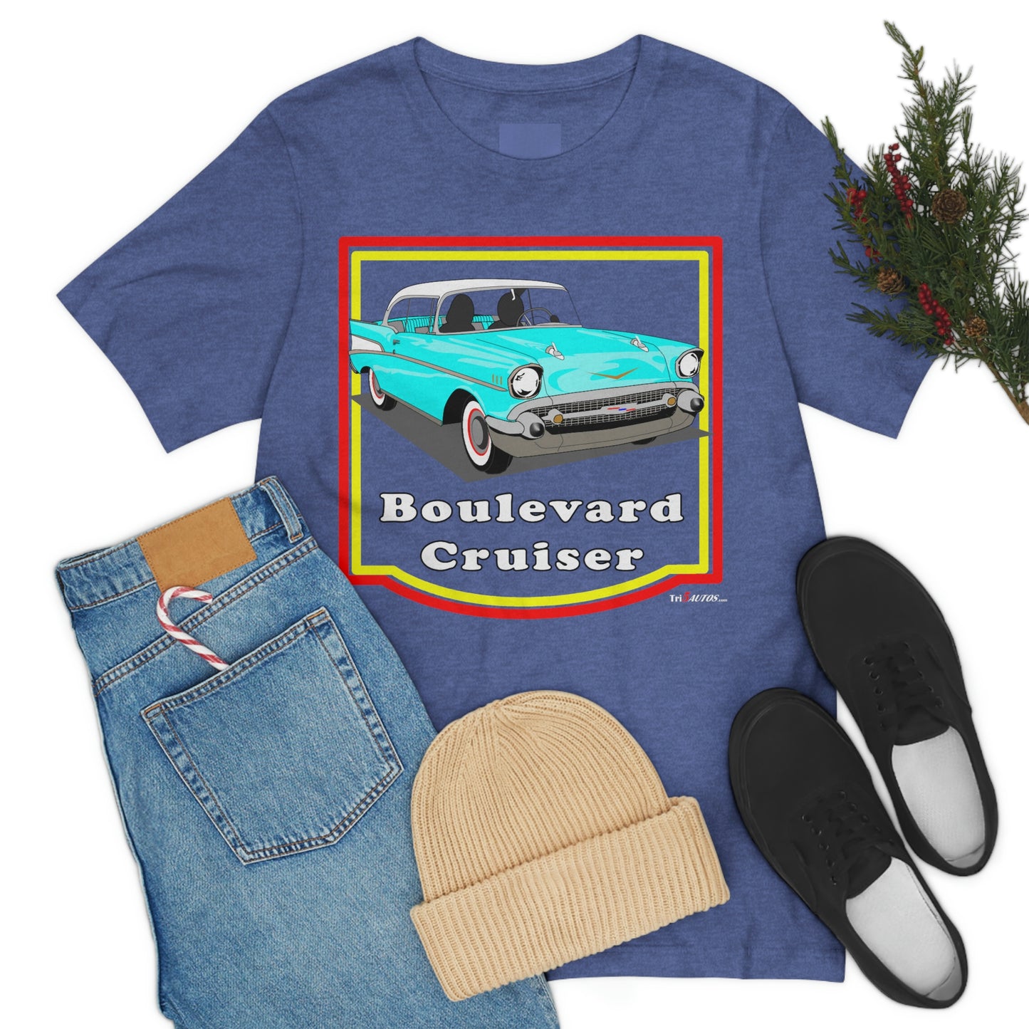 Lt Blue 57 Cruising - Front only - Unisex Jersey Short Sleeve Tee