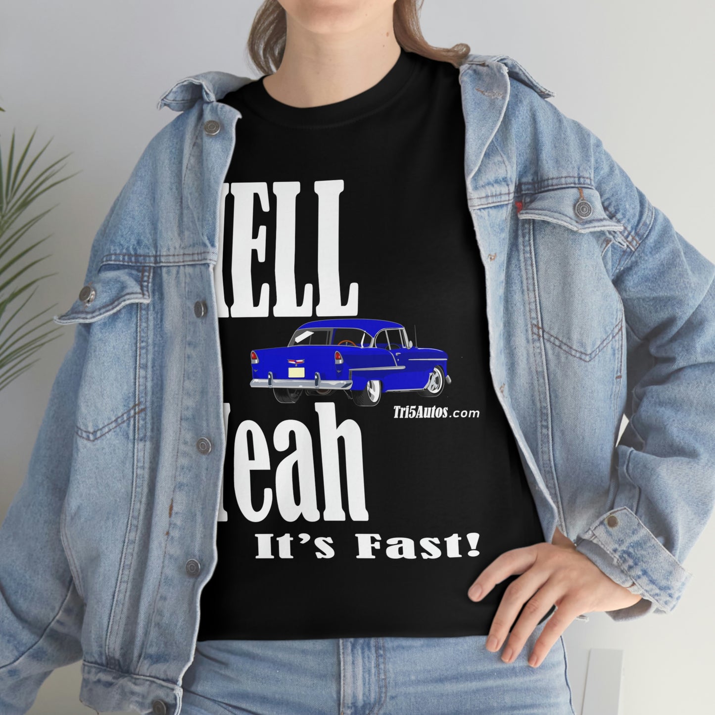 55 Blue Hell Yeah Unisex Heavy Cotton Tee