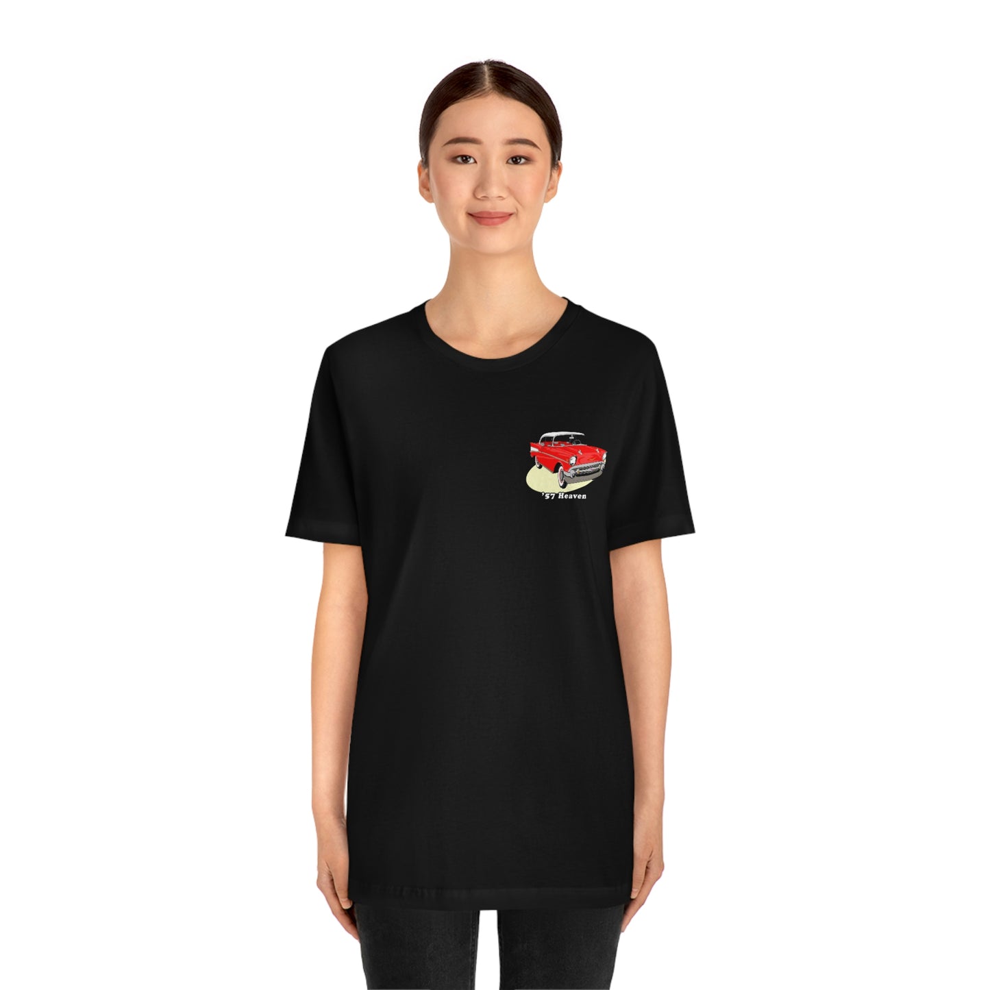 Red 57 Glimpse Heaven - Unisex Jersey Short Sleeve Tee - Front and Back Design