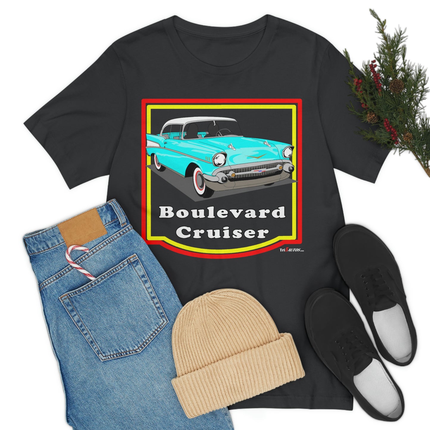 Lt Blue 57 Cruising - Front only - Unisex Jersey Short Sleeve Tee