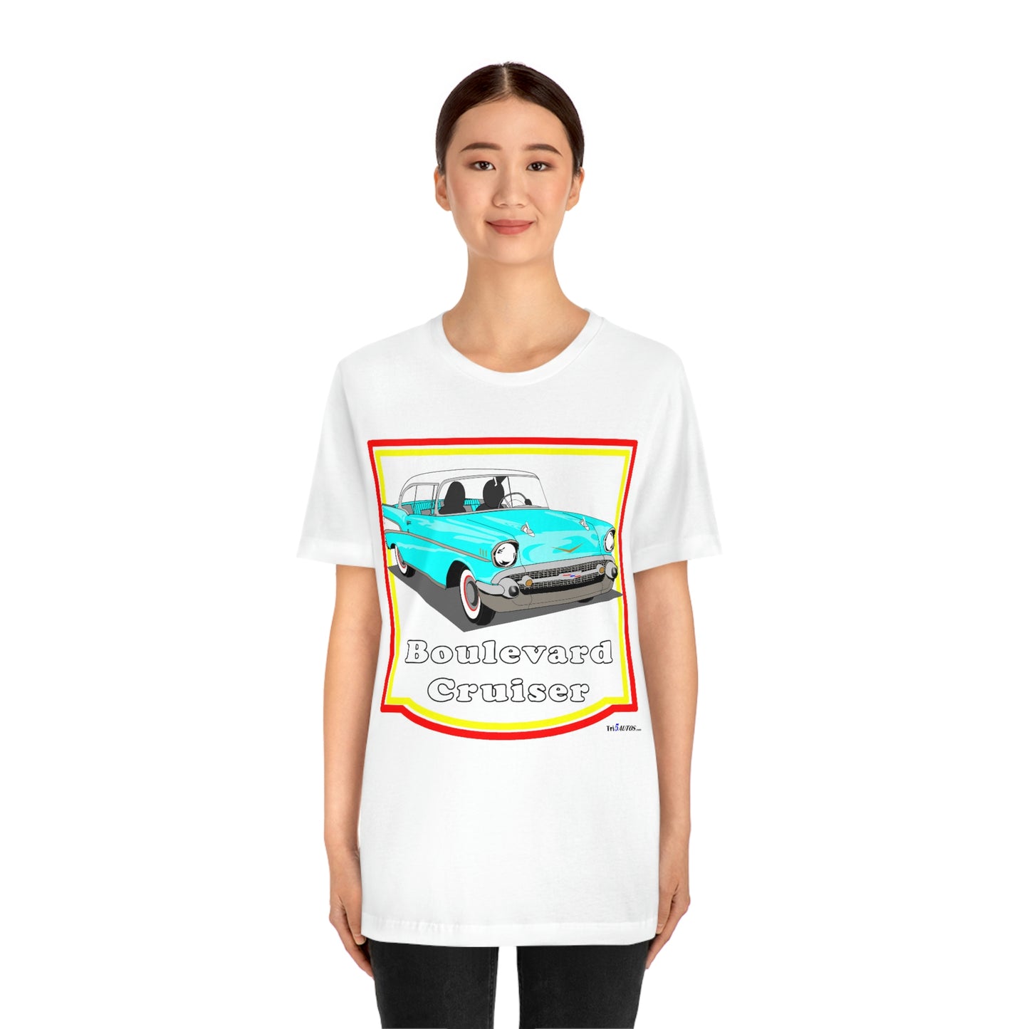 Lt Blue 57 Cruising - Front only - Unisex Jersey Short Sleeve Tee