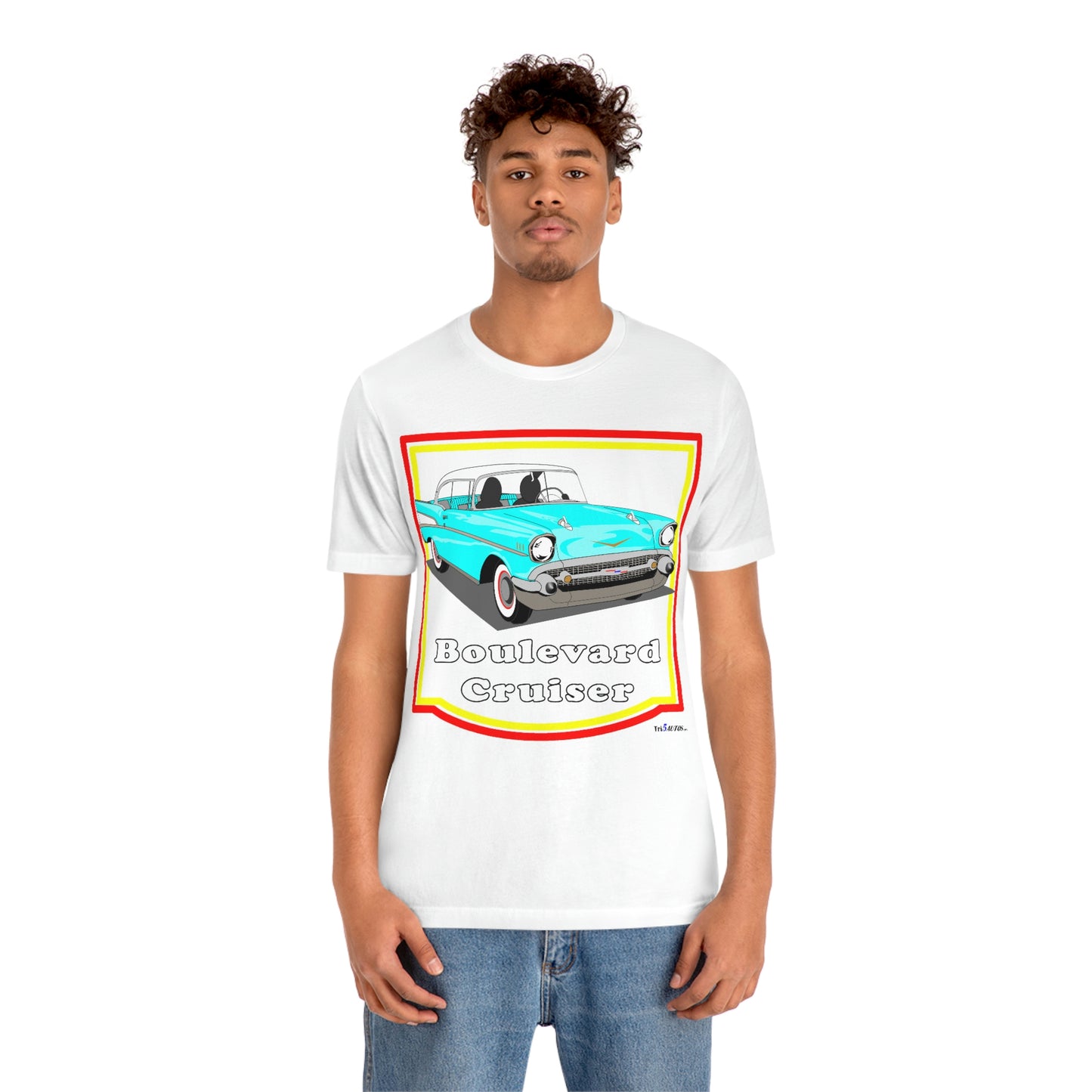 Lt Blue 57 Cruising - Front only - Unisex Jersey Short Sleeve Tee