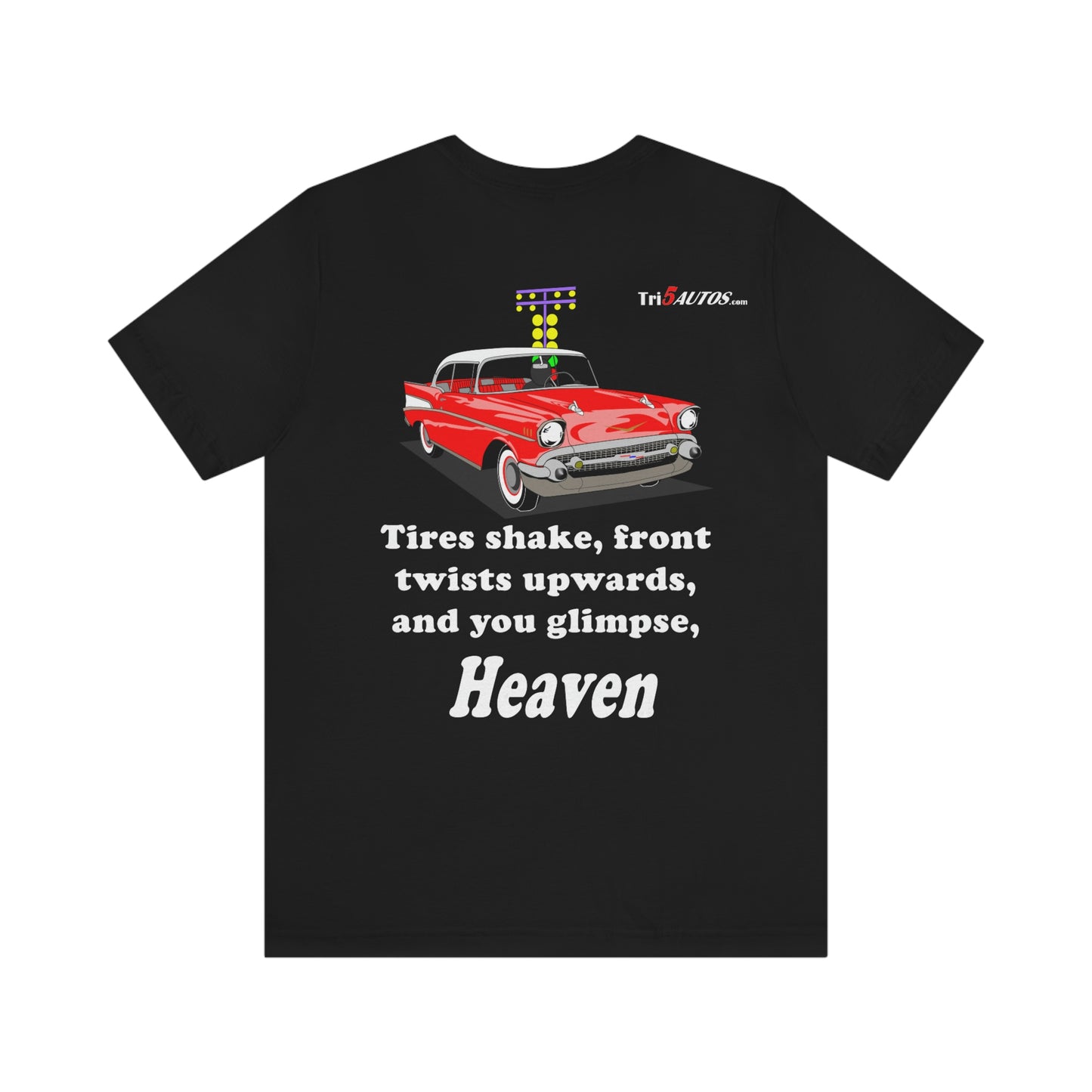 Red 57 Glimpse Heaven - Unisex Jersey Short Sleeve Tee - Front and Back Design