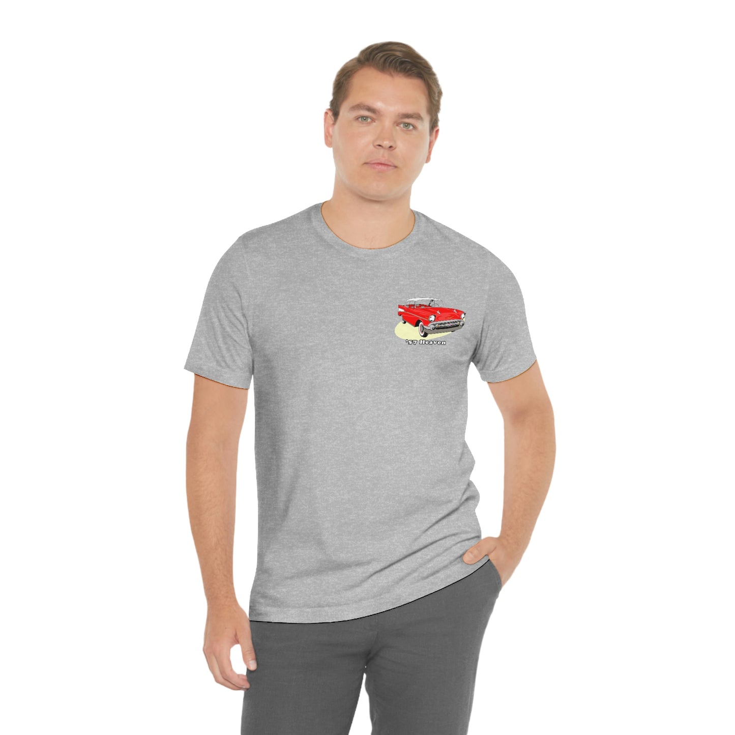 Red 57 Glimpse Heaven - Unisex Jersey Short Sleeve Tee - Front and Back Design