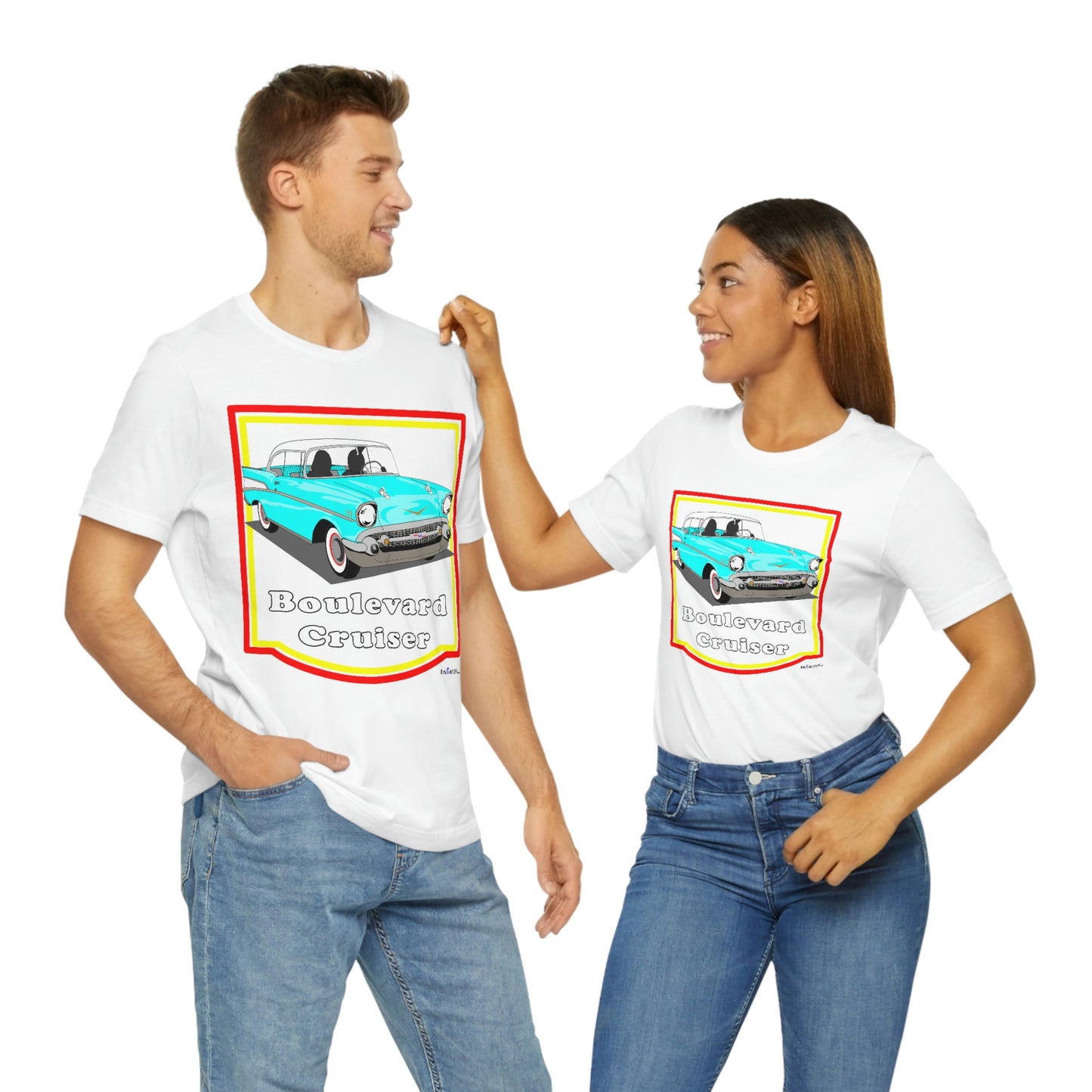 Lt Blue 57 Cruising - Front only - Unisex Jersey Short Sleeve Tee