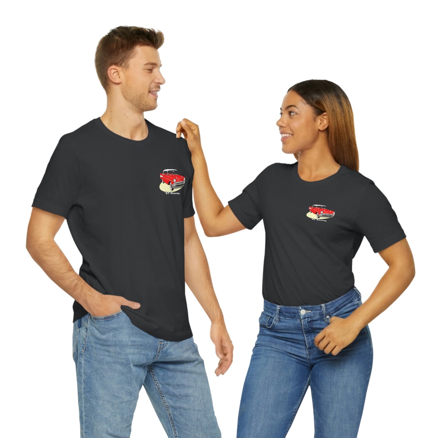 Red 57 Glimpse Heaven - Unisex Jersey Short Sleeve Tee - Front and Back Design