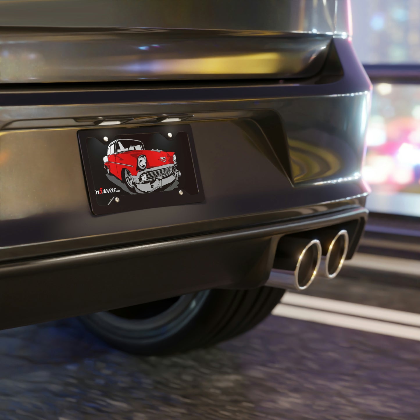 56 Red Vanity Plate