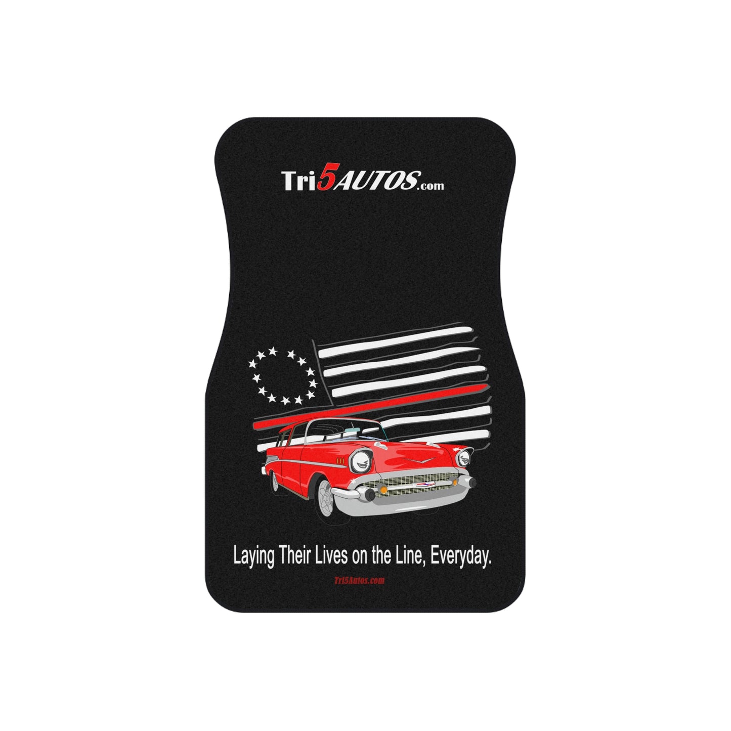 '57 Red Nomad - Celebrating Fire Fighters - Car Mats (2x Front)