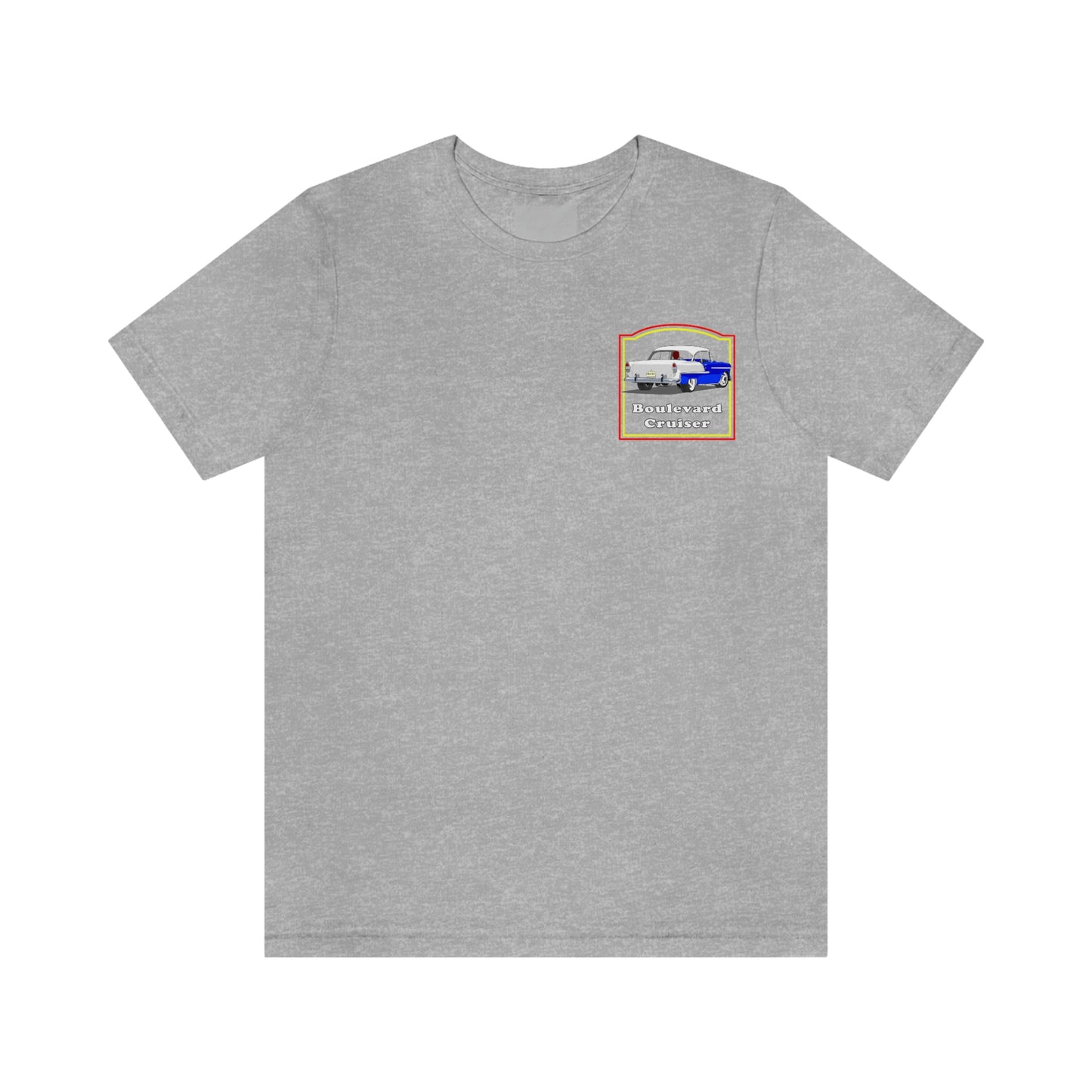 Boulevard Cruiser - Unisex Jersey Short Sleeve Tee - Front and Back Design