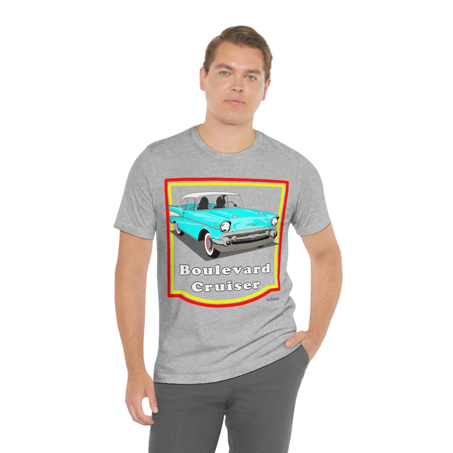 Lt Blue 57 Cruising - Front only - Unisex Jersey Short Sleeve Tee