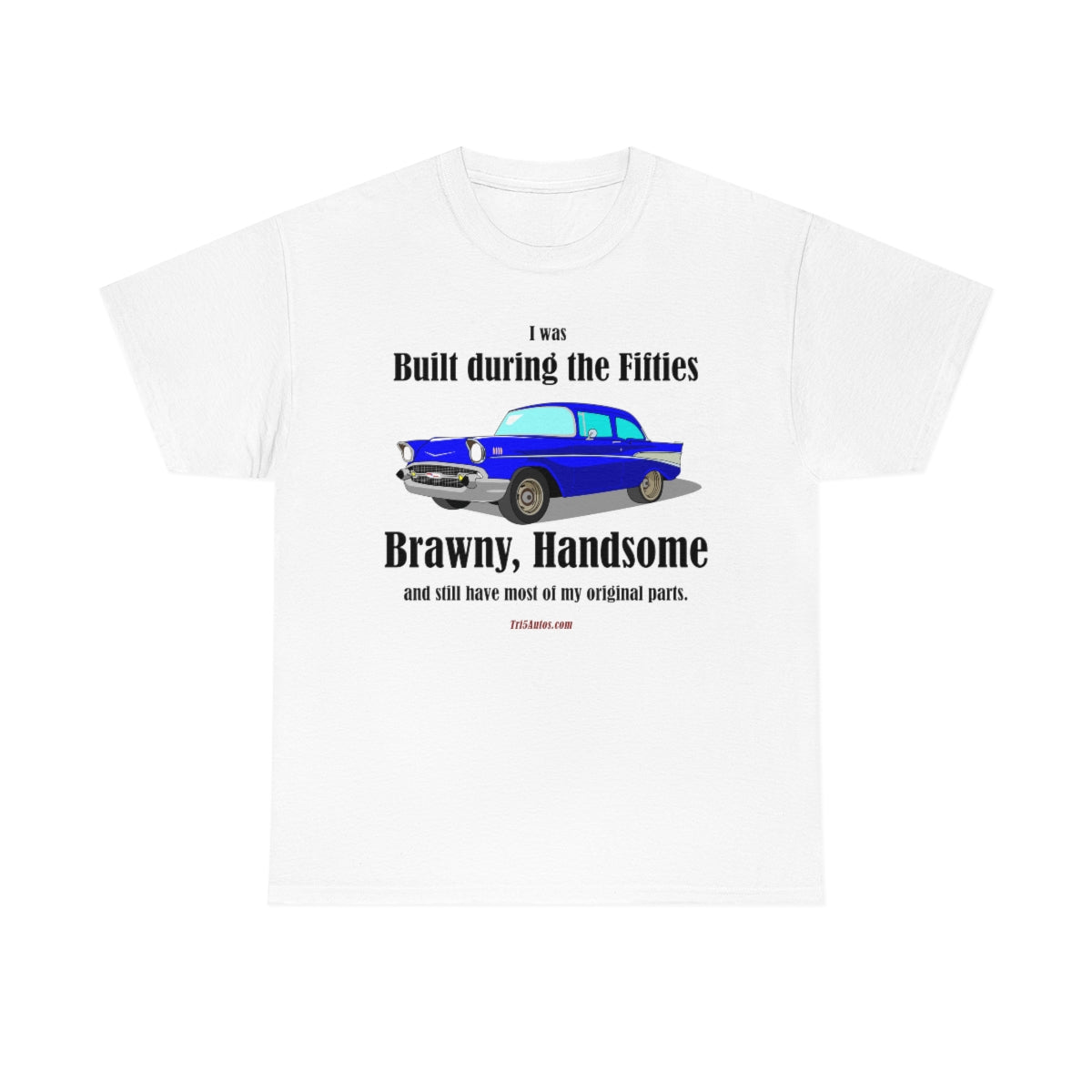 57 Built White Unisex Heavy Cotton Tee