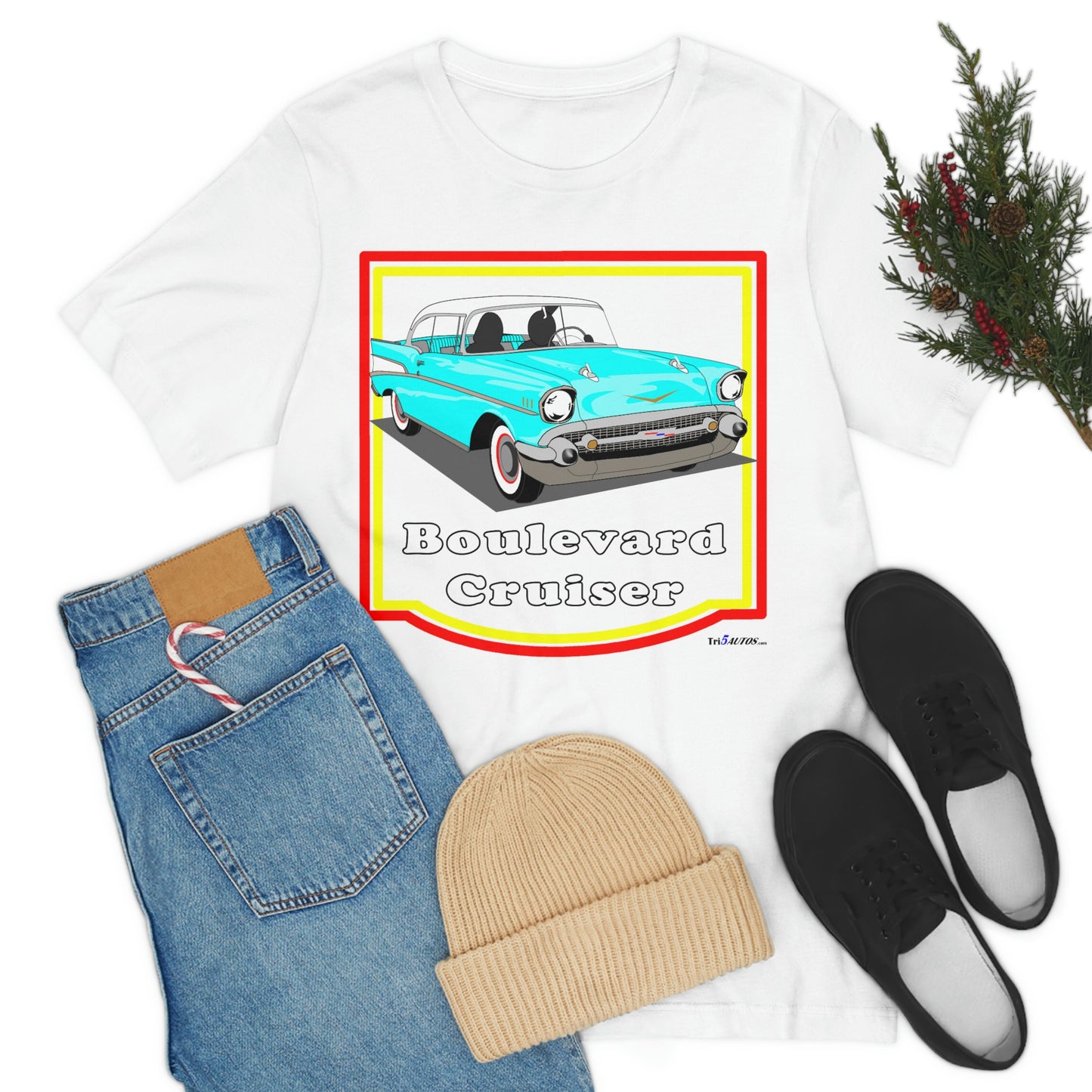 Lt Blue 57 Cruising - Front only - Unisex Jersey Short Sleeve Tee