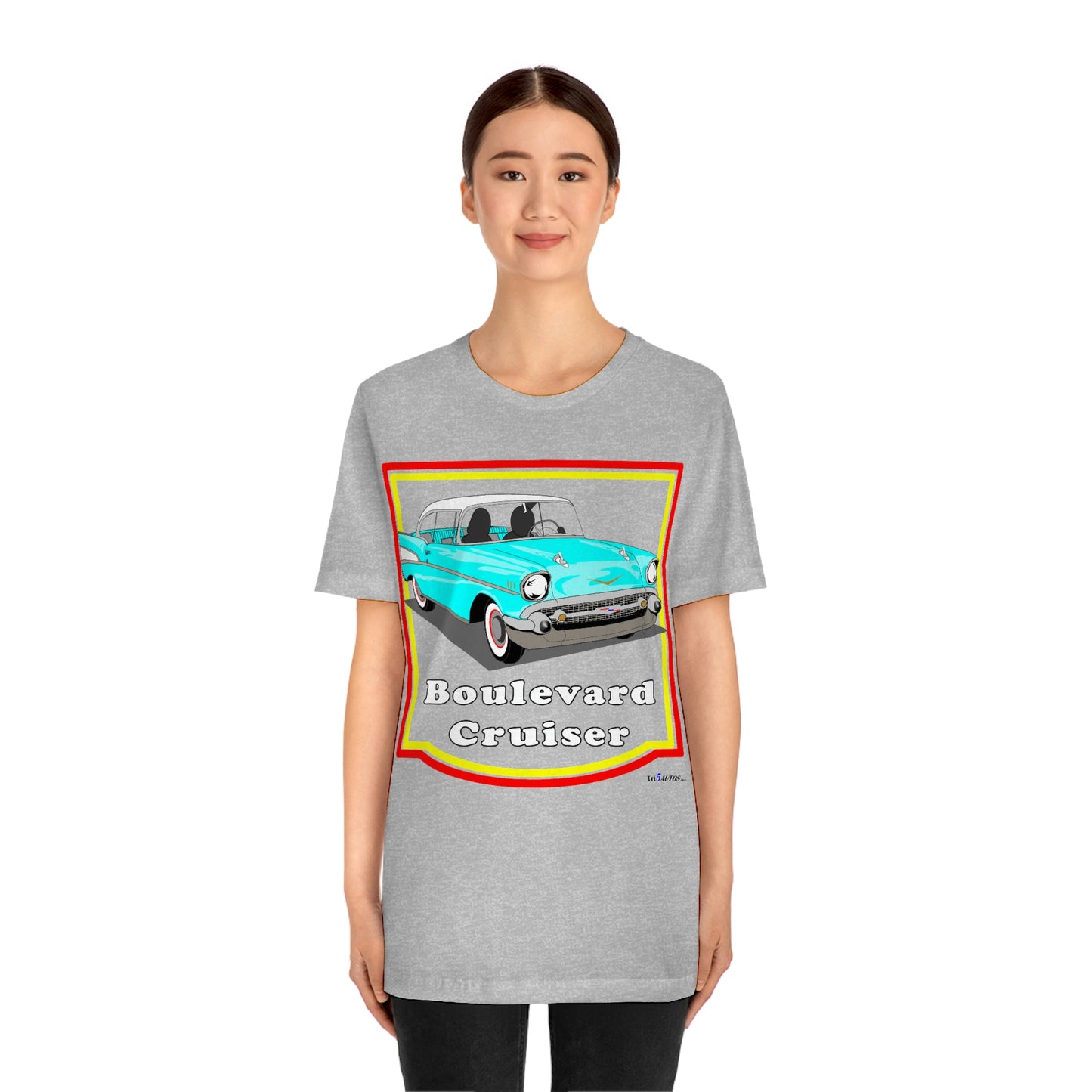 Lt Blue 57 Cruising - Front only - Unisex Jersey Short Sleeve Tee