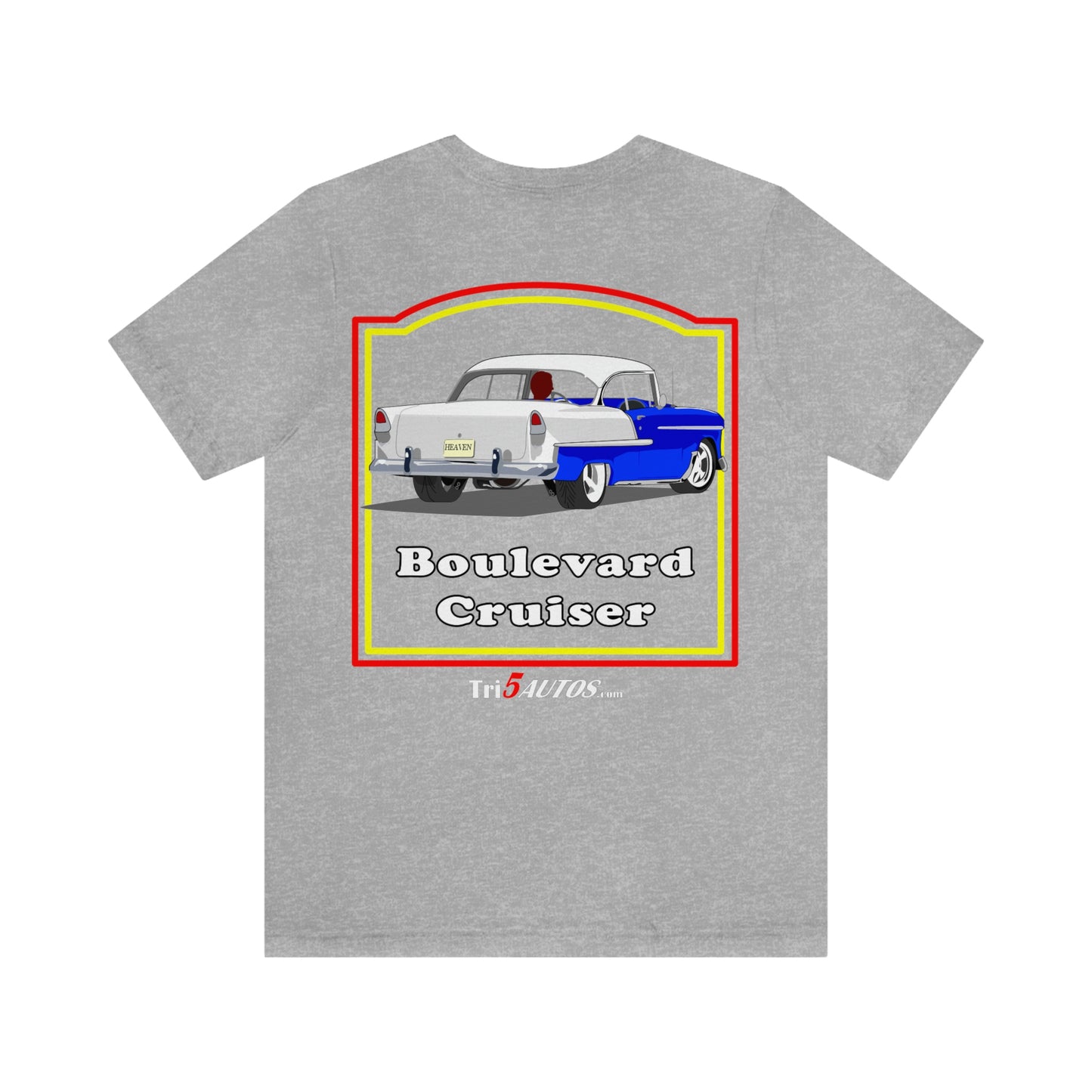 Boulevard Cruiser - Unisex Jersey Short Sleeve Tee - Front and Back Design