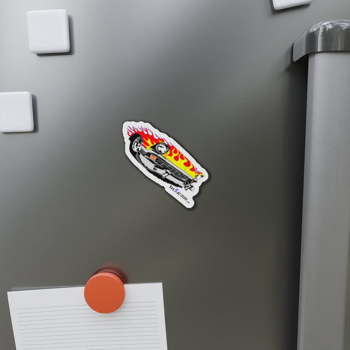 Flamed Tri-Five Die-Cut Magnets