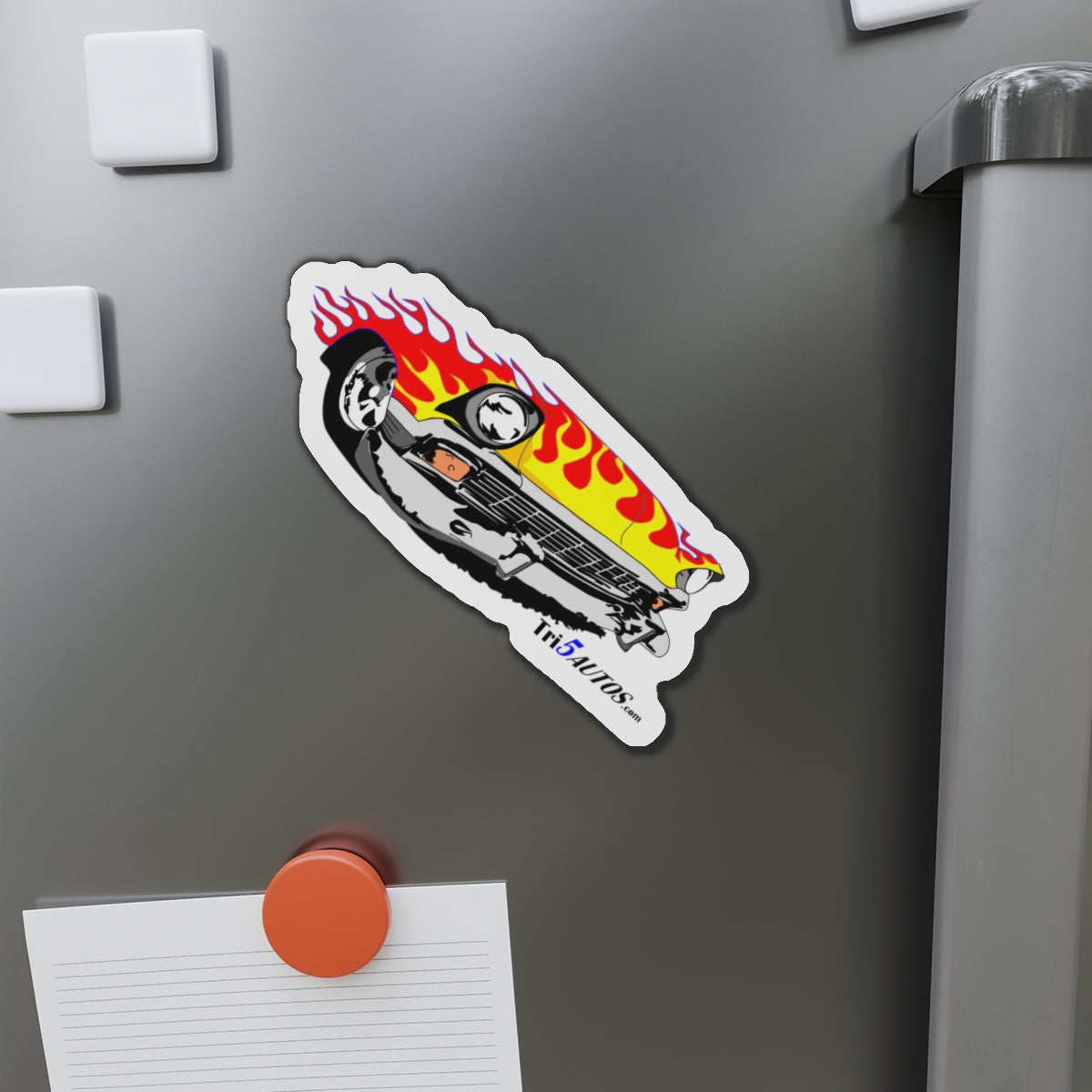 Flamed Tri-Five Die-Cut Magnets