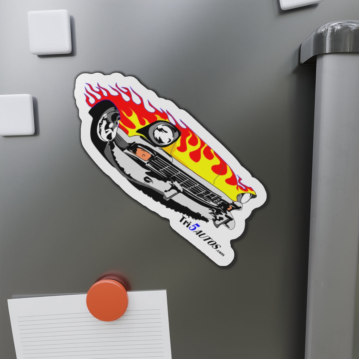 Flamed Tri-Five Die-Cut Magnets