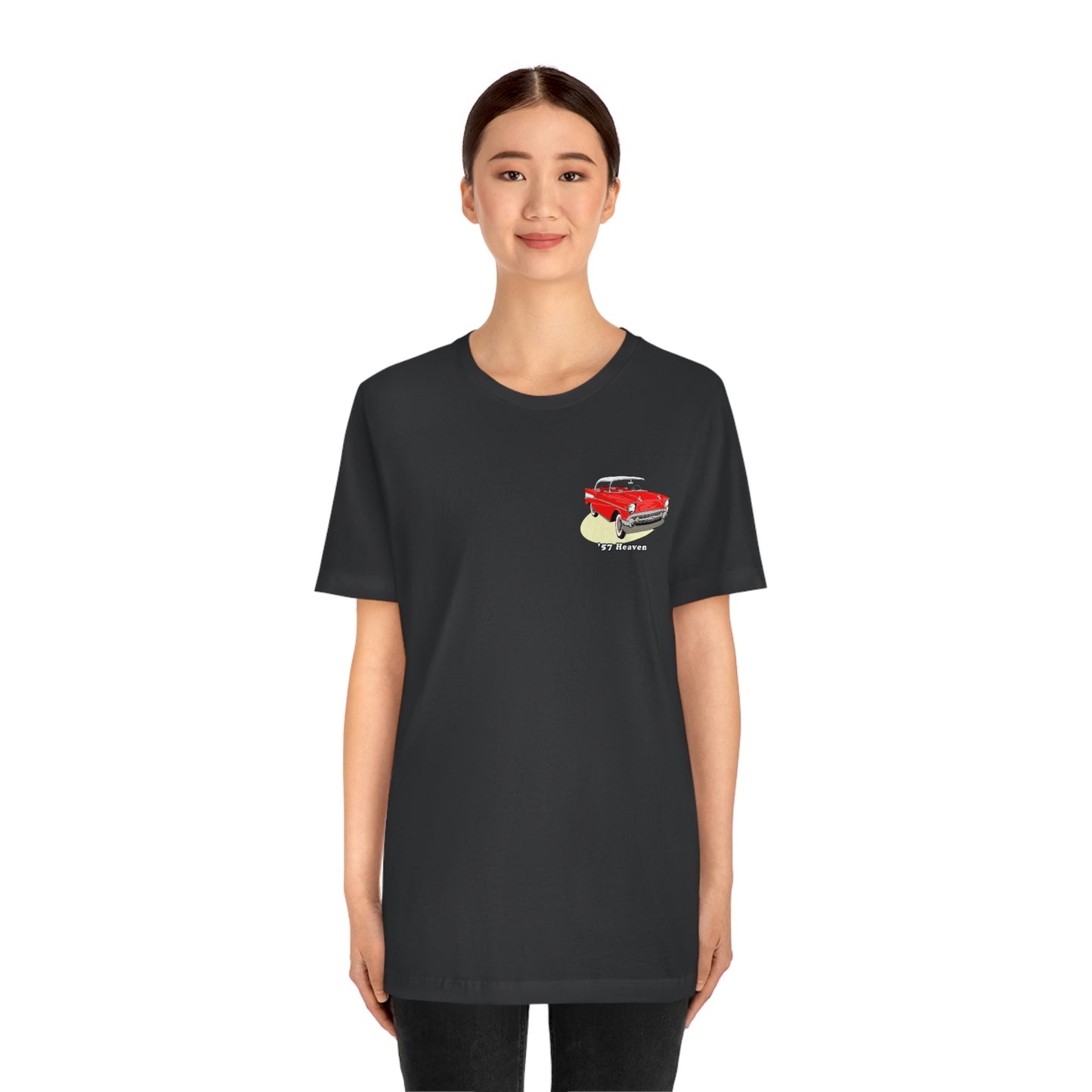 Red 57 Glimpse Heaven - Unisex Jersey Short Sleeve Tee - Front and Back Design