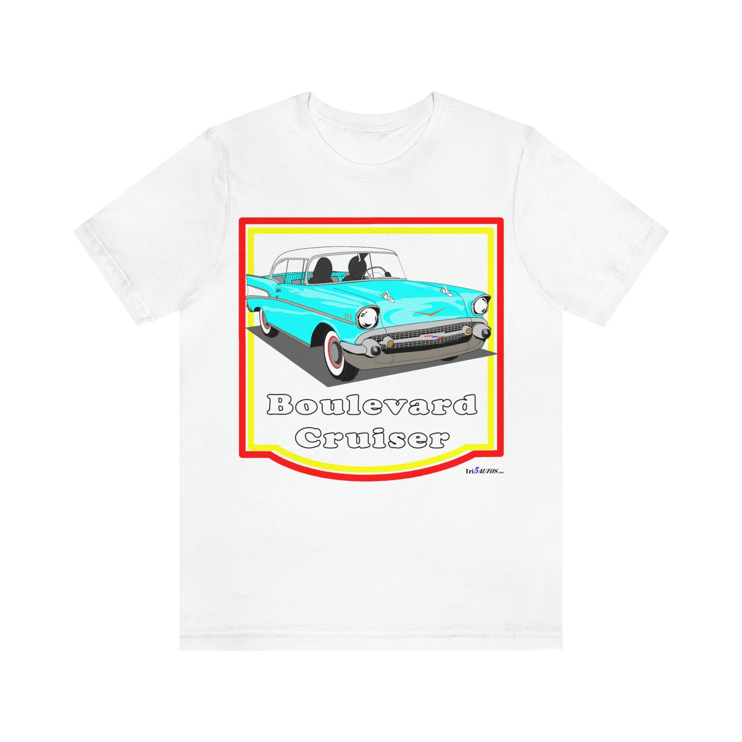 Lt Blue 57 Cruising - Front only - Unisex Jersey Short Sleeve Tee
