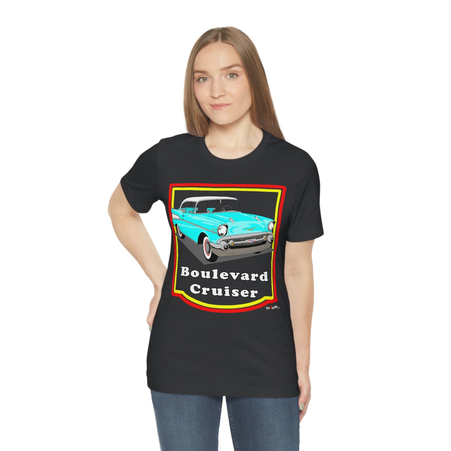 Lt Blue 57 Cruising - Front only - Unisex Jersey Short Sleeve Tee