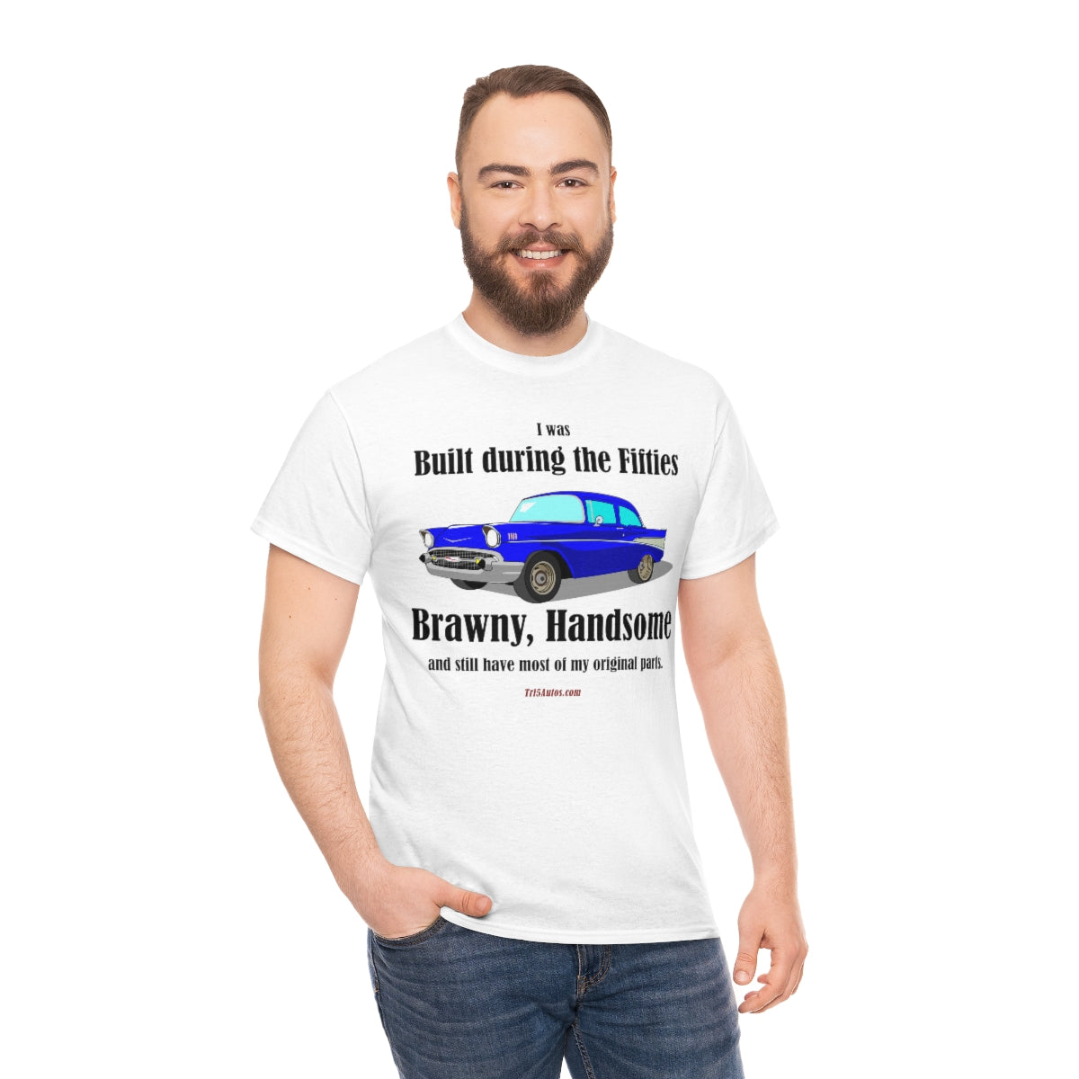 57 Built White Unisex Heavy Cotton Tee