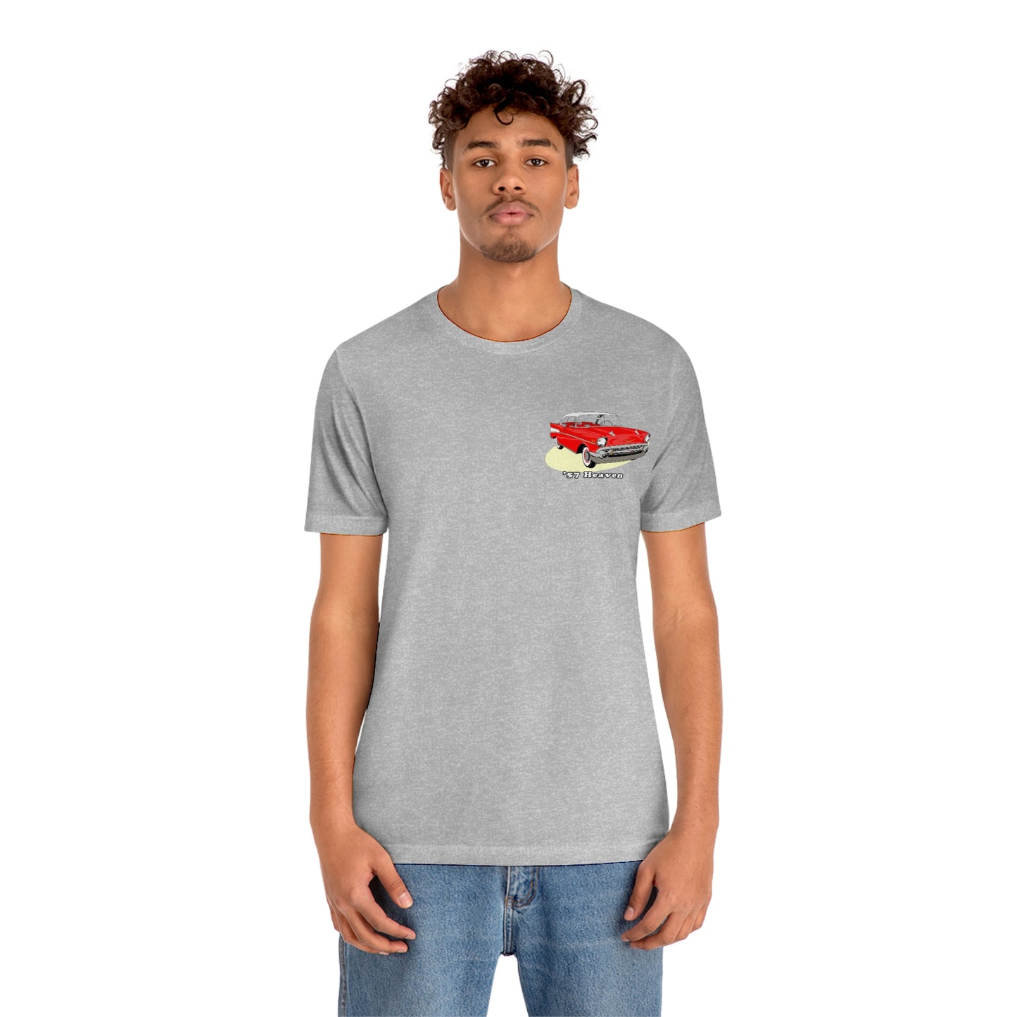 Red 57 Glimpse Heaven - Unisex Jersey Short Sleeve Tee - Front and Back Design