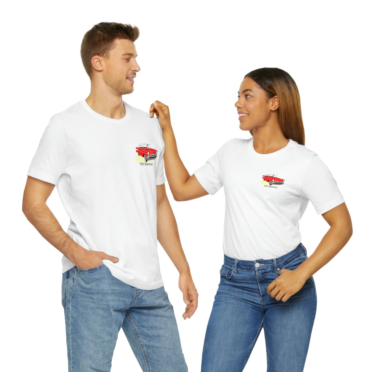 Red 57 Glimpse Heaven - Unisex Jersey Short Sleeve Tee - Front and Back Design
