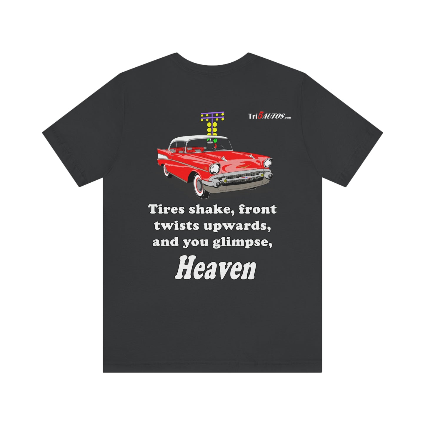 Red 57 Glimpse Heaven - Unisex Jersey Short Sleeve Tee - Front and Back Design