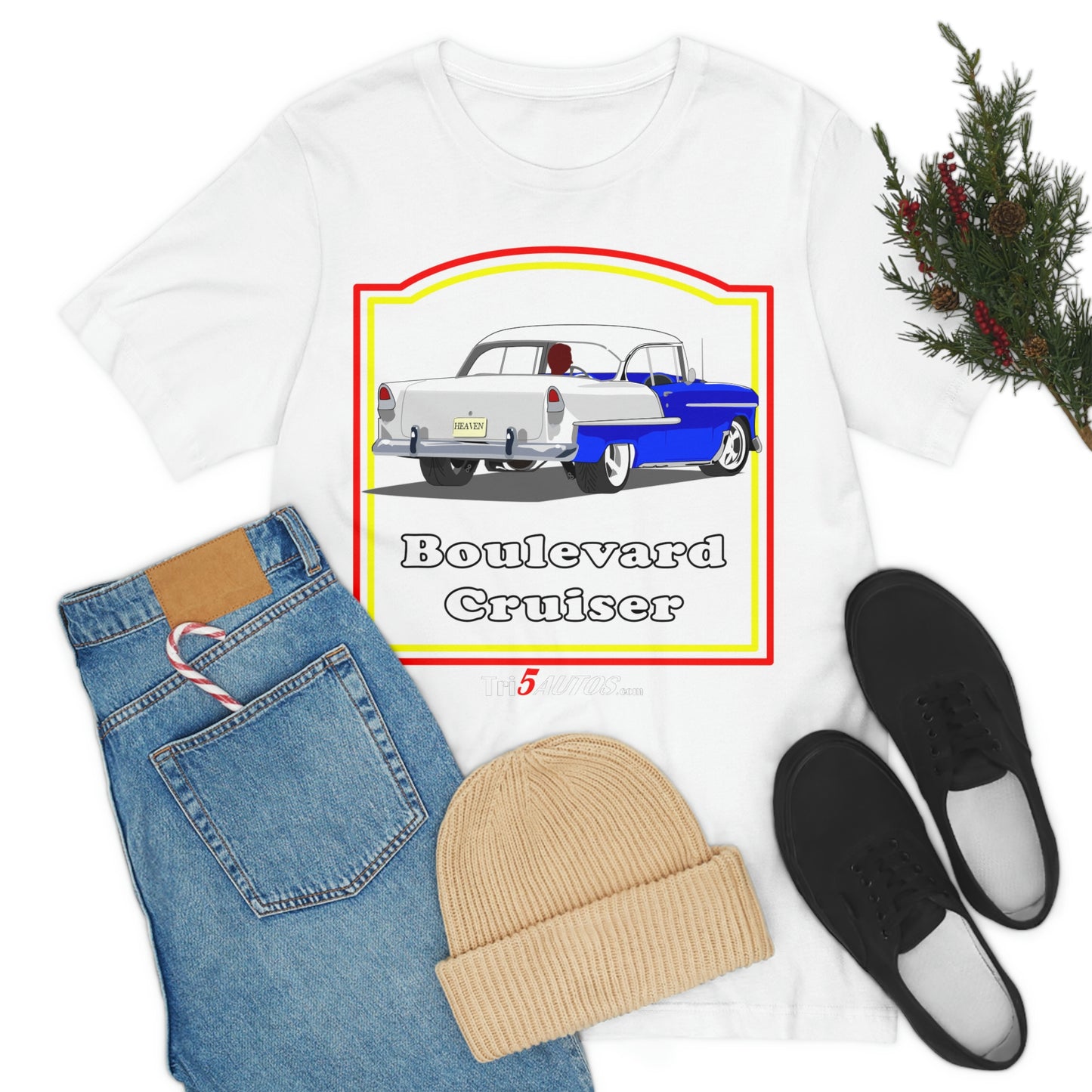 Boulevard Cruiser - Front only - Unisex Jersey Short Sleeve Tee
