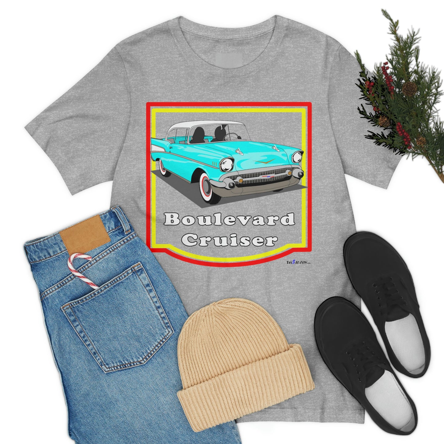 Lt Blue 57 Cruising - Front only - Unisex Jersey Short Sleeve Tee