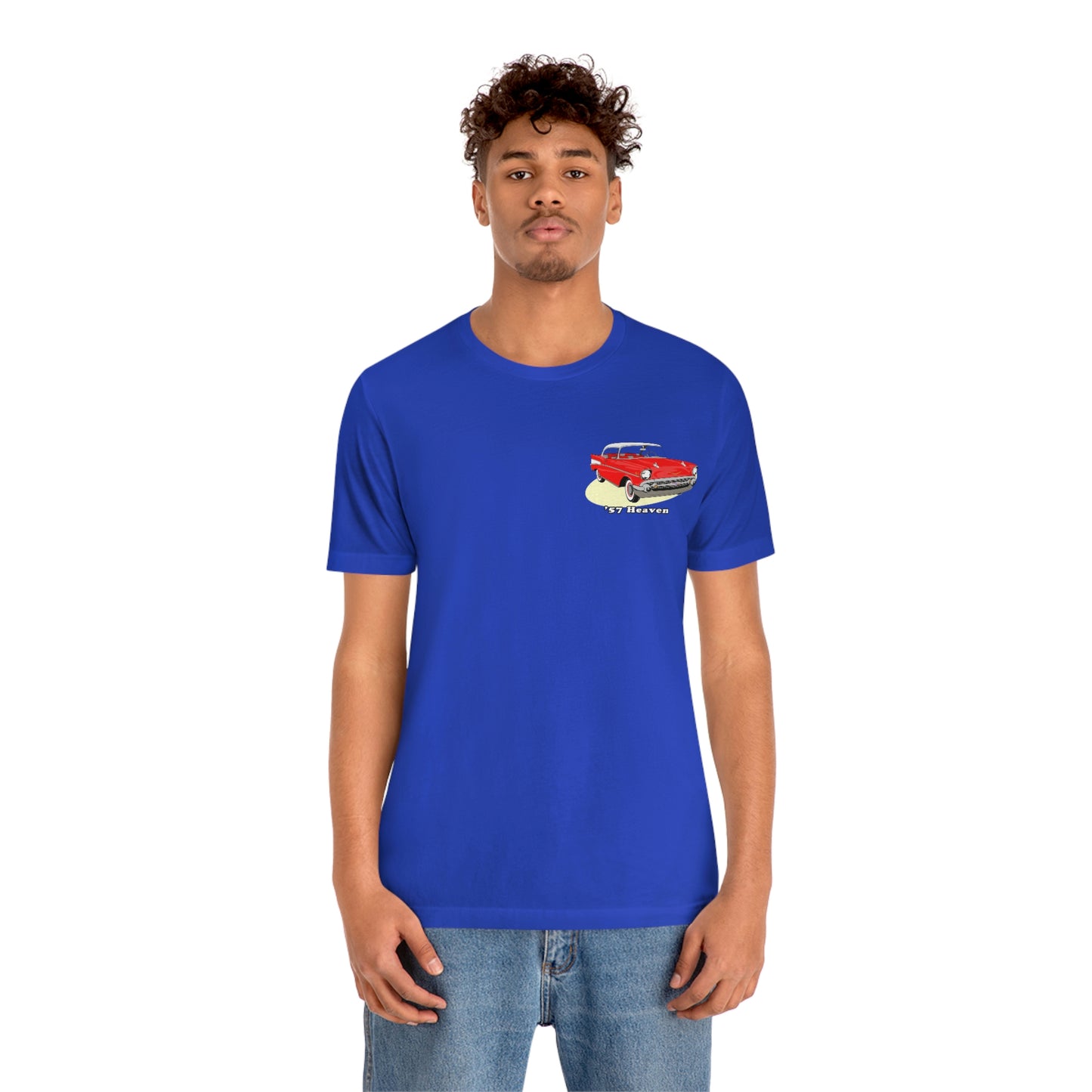 Red 57 Glimpse Heaven - Unisex Jersey Short Sleeve Tee - Front and Back Design