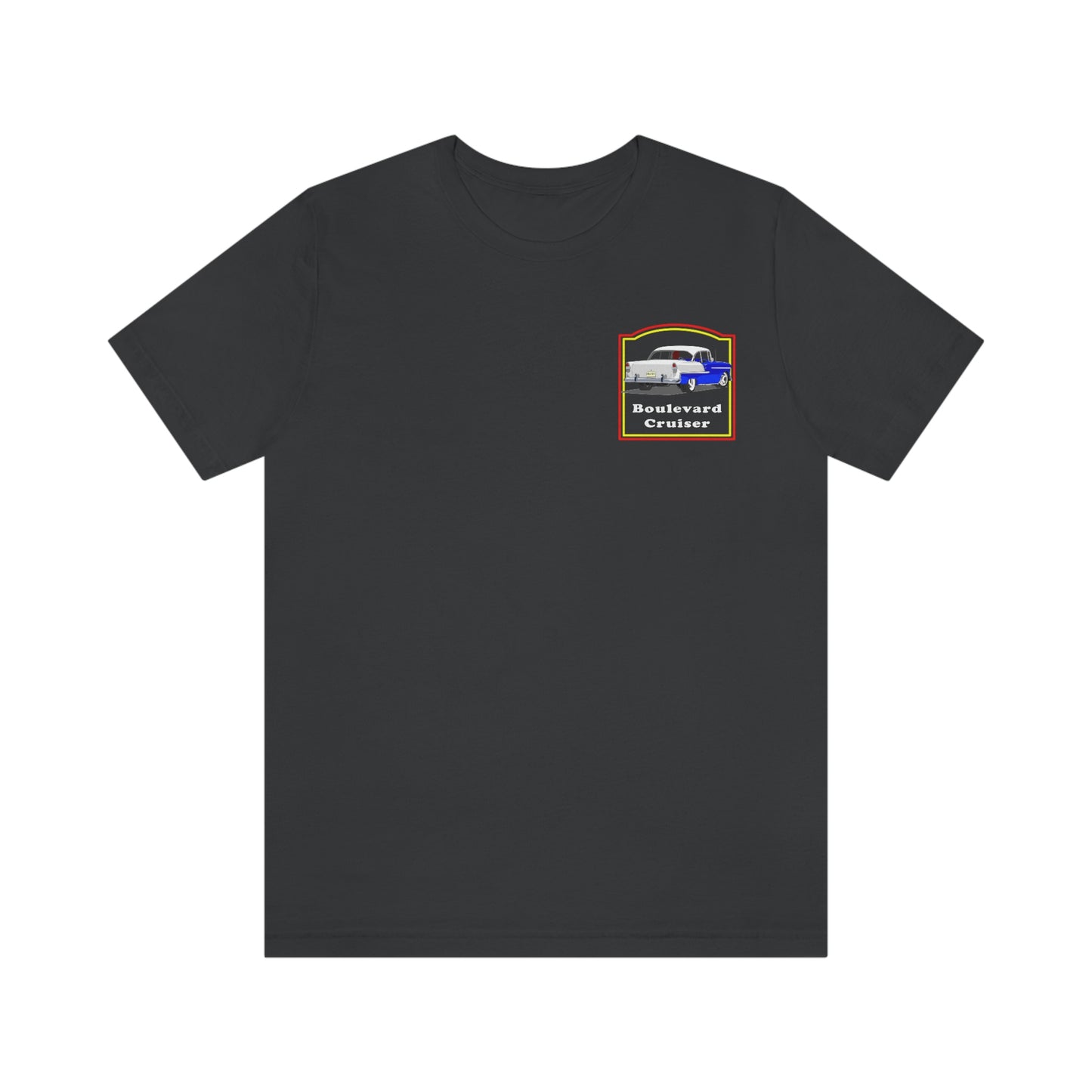 Boulevard Cruiser - Unisex Jersey Short Sleeve Tee - Front and Back Design