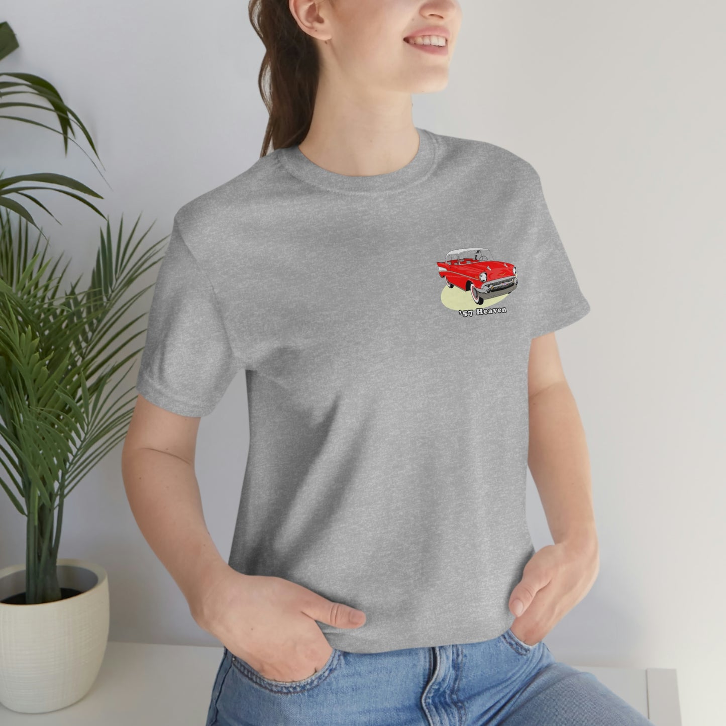 Red 57 Glimpse Heaven - Unisex Jersey Short Sleeve Tee - Front and Back Design