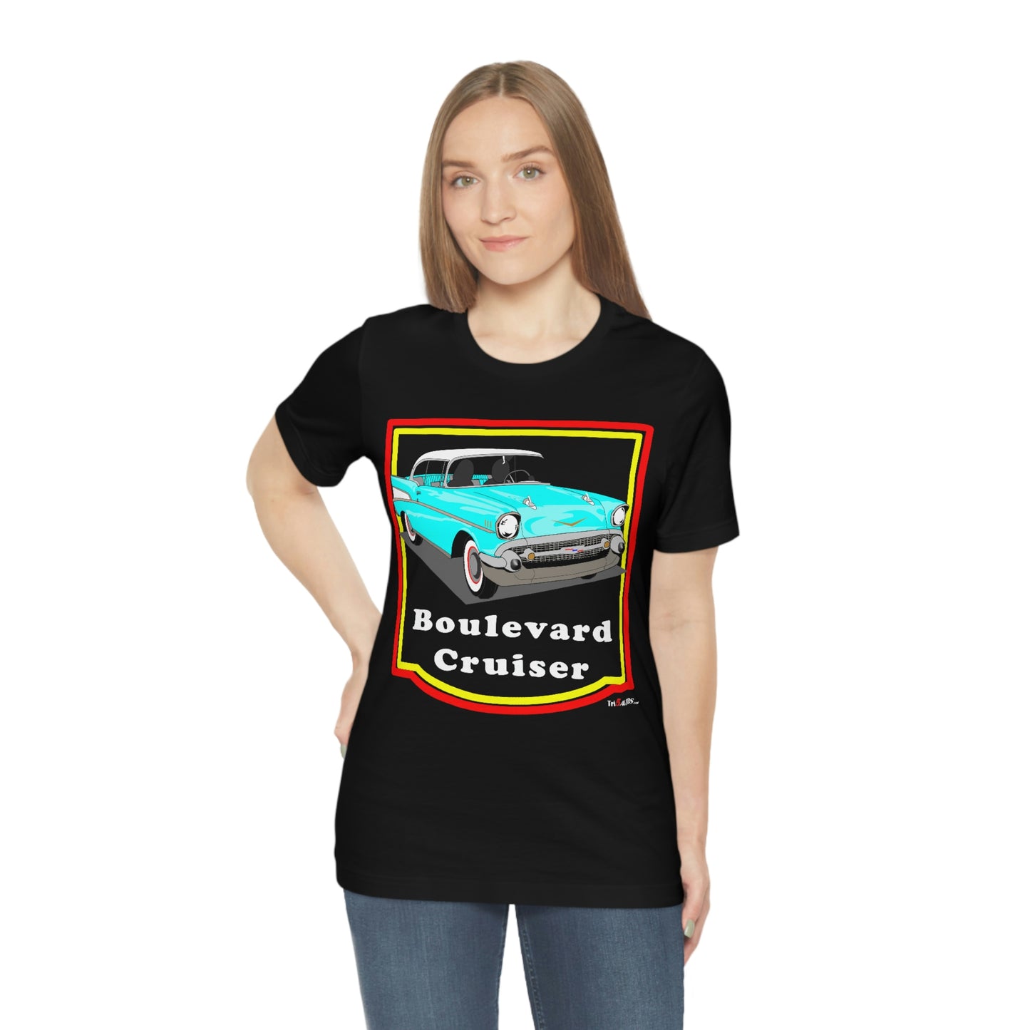 Lt Blue 57 Cruising - Front only - Unisex Jersey Short Sleeve Tee
