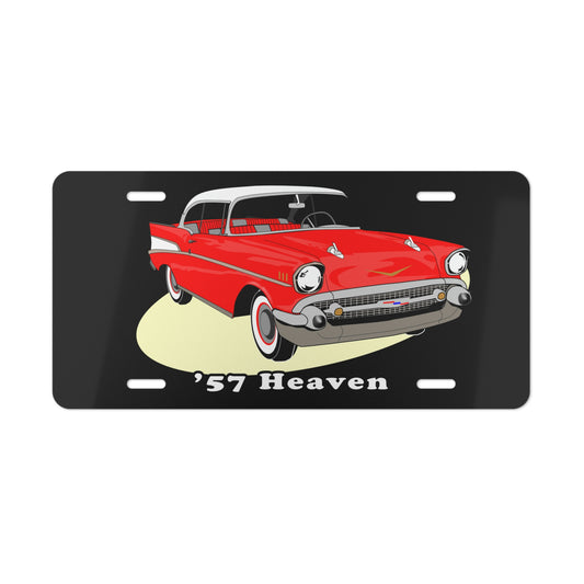 Red 57 Heaven Vanity Plate