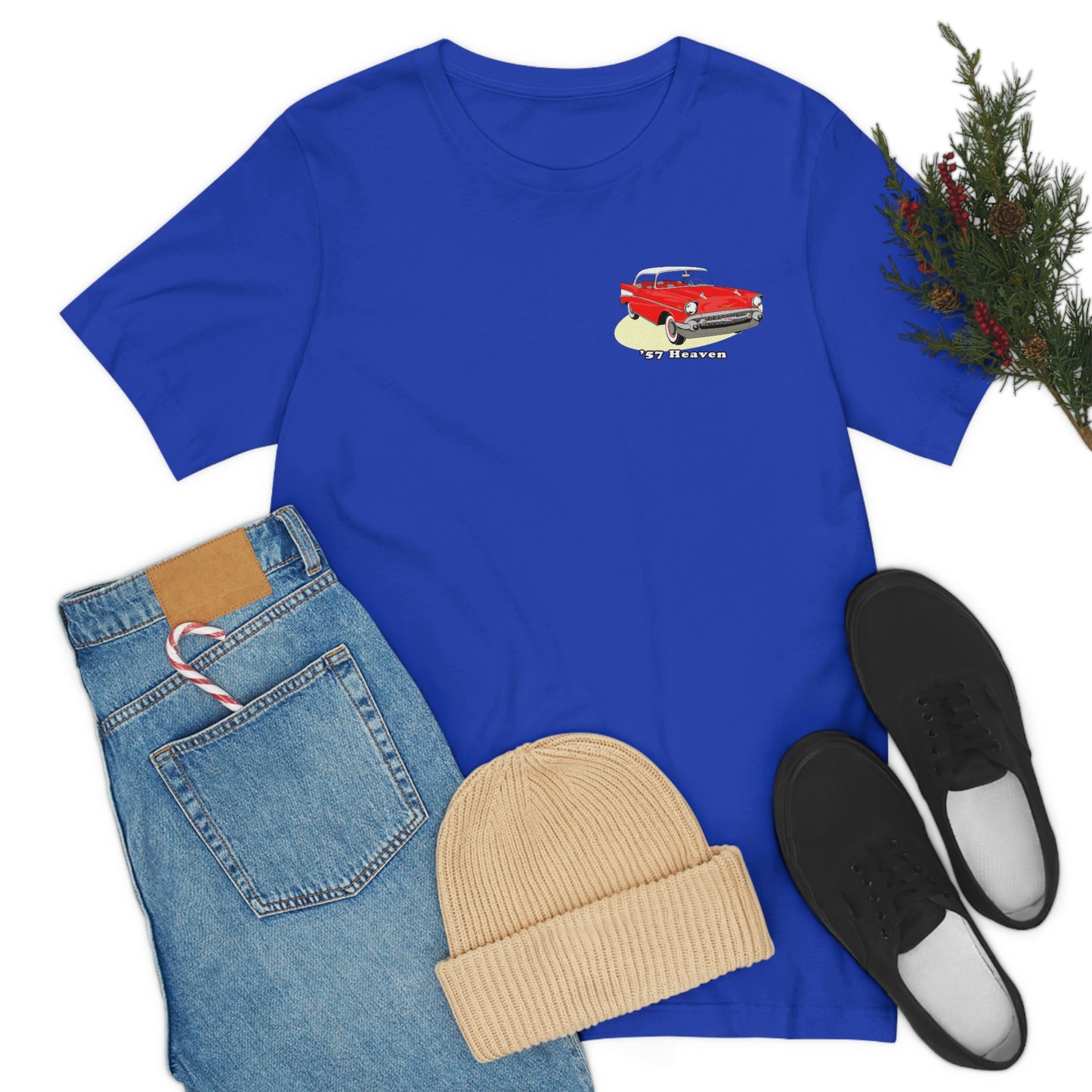 Red 57 Glimpse Heaven - Unisex Jersey Short Sleeve Tee - Front and Back Design