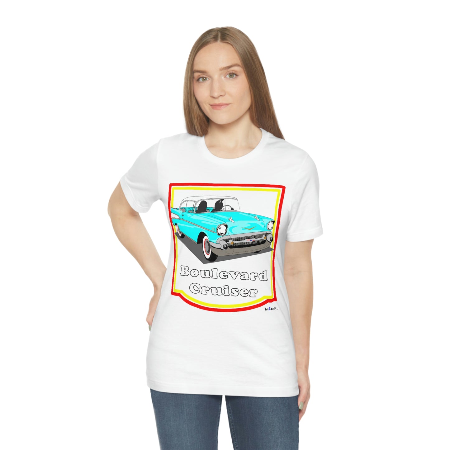 Lt Blue 57 Cruising - Front only - Unisex Jersey Short Sleeve Tee