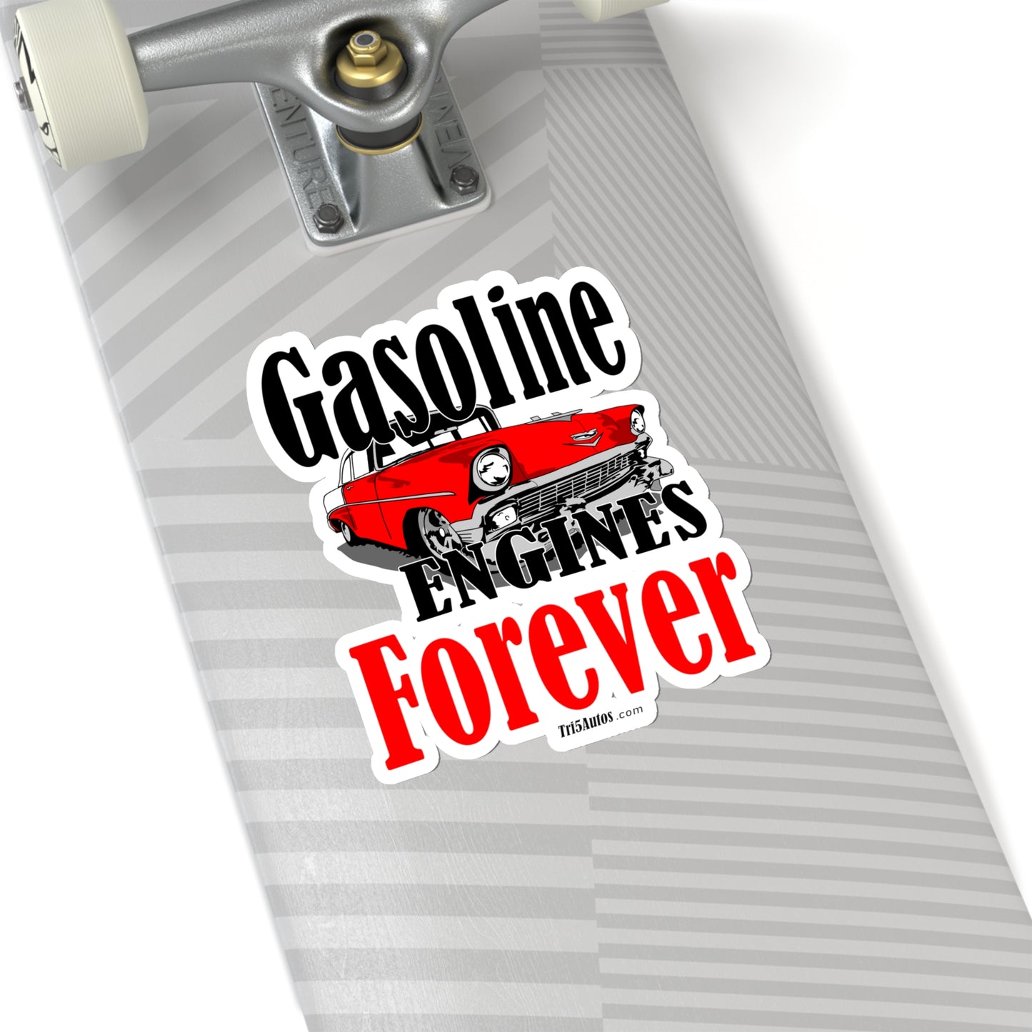 57 Red White Gas Engines Forever - Kiss-Cut Stickers