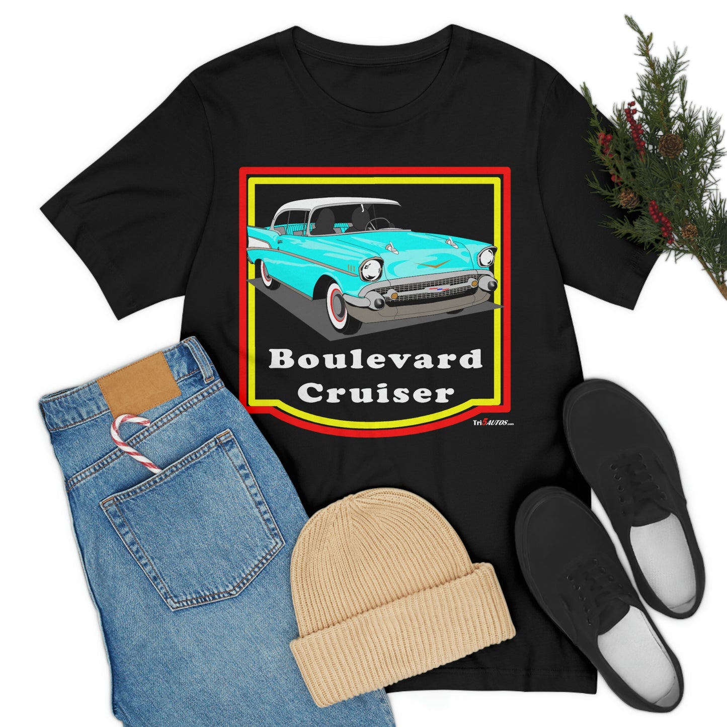 Lt Blue 57 Cruising - Front only - Unisex Jersey Short Sleeve Tee