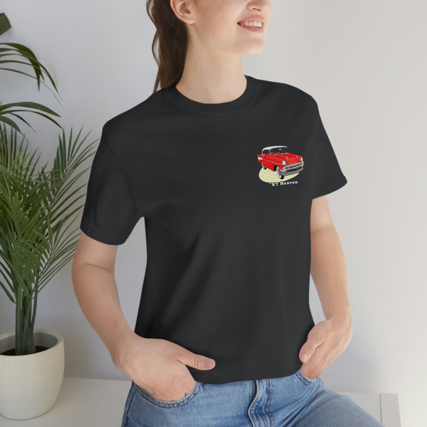 Red 57 Glimpse Heaven - Unisex Jersey Short Sleeve Tee - Front and Back Design
