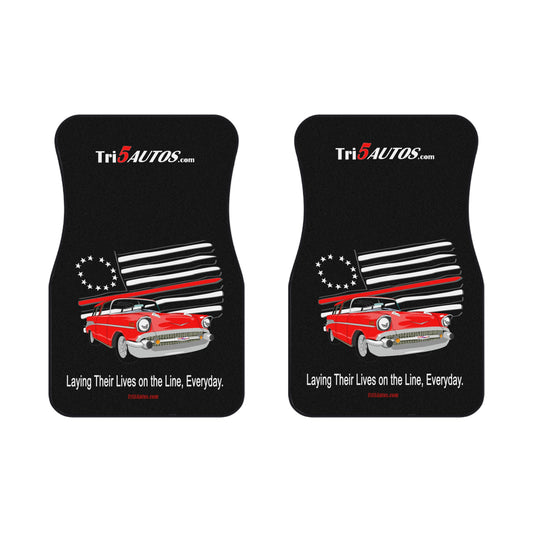 '57 Red Nomad - Celebrating Fire Fighters - Car Mats (2x Front)