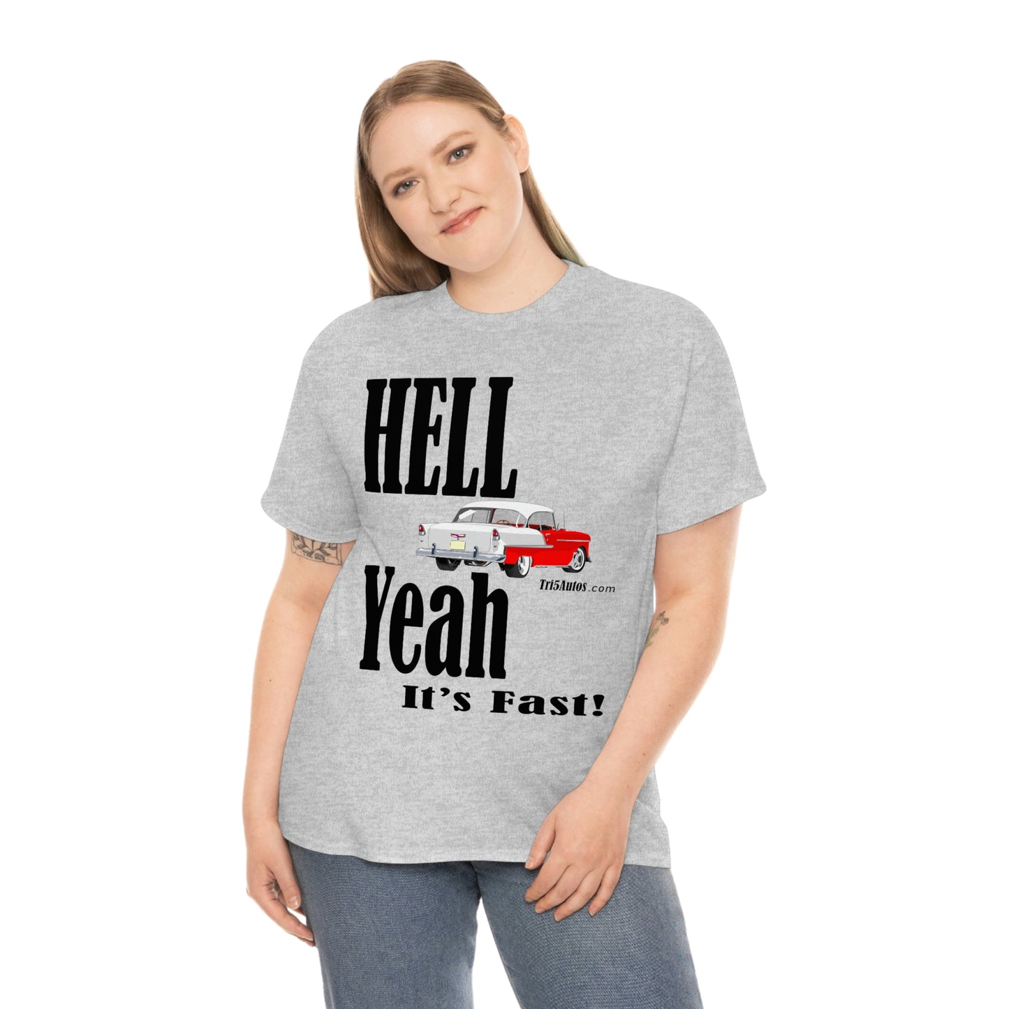 55 Red Hell Yeah Unisex Heavy Cotton Tee