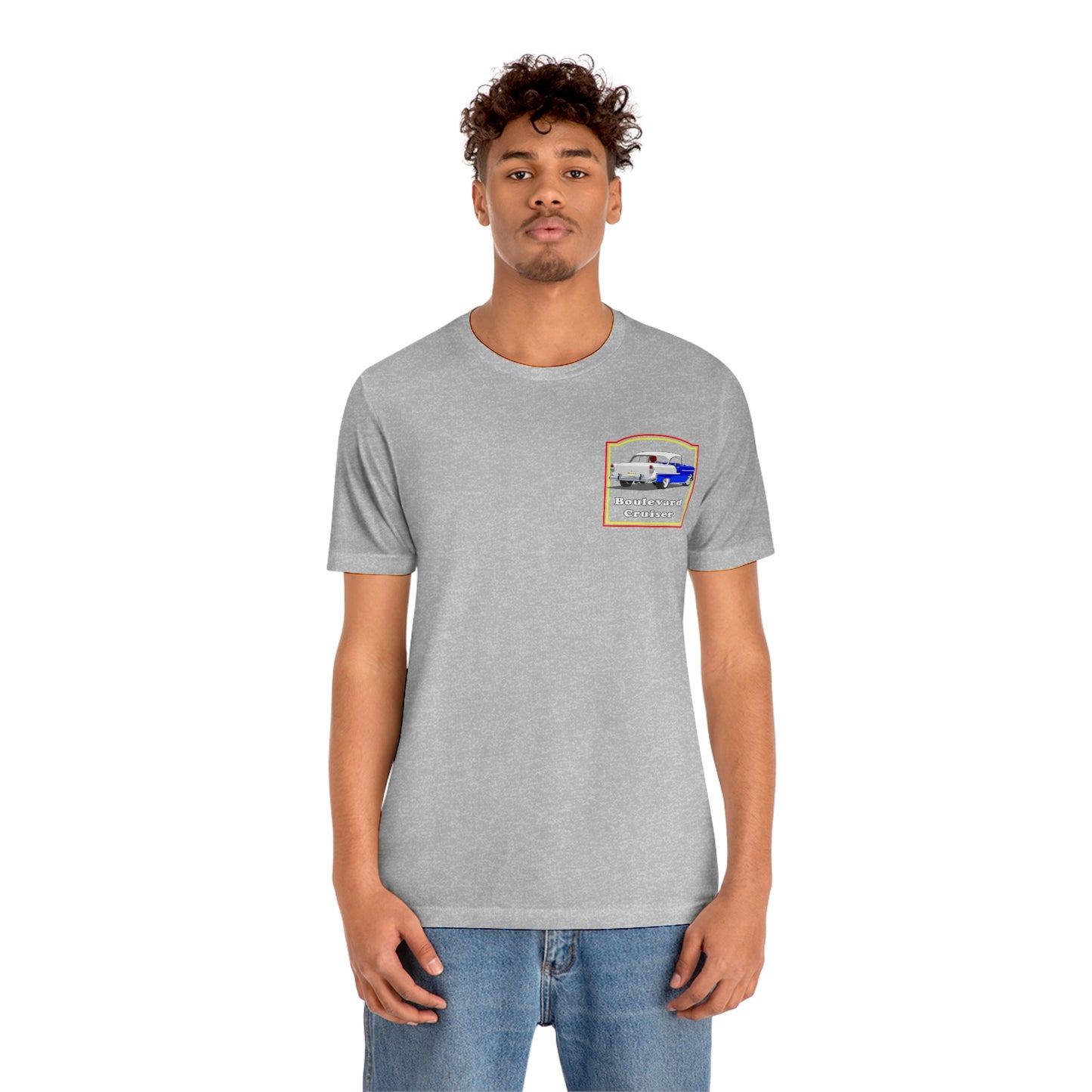 Boulevard Cruiser - Unisex Jersey Short Sleeve Tee - Front and Back Design
