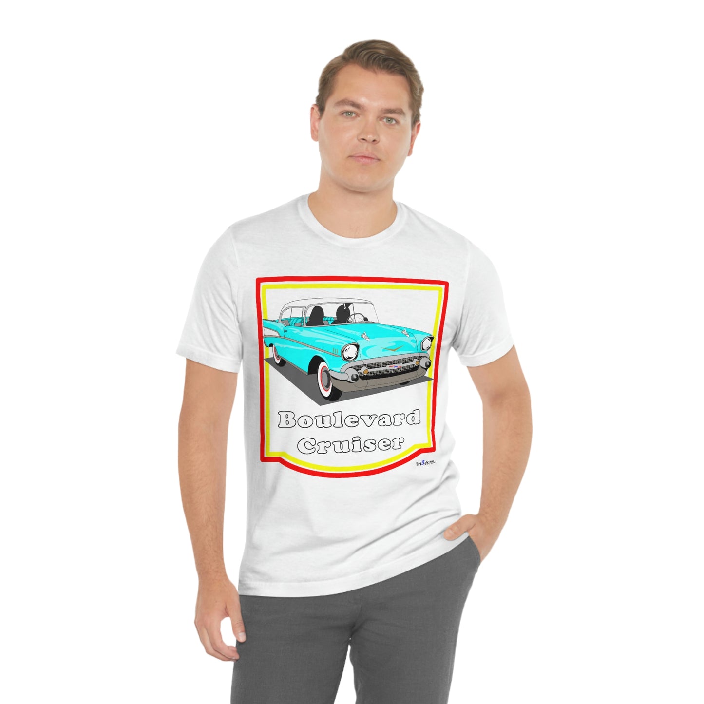 Lt Blue 57 Cruising - Front only - Unisex Jersey Short Sleeve Tee