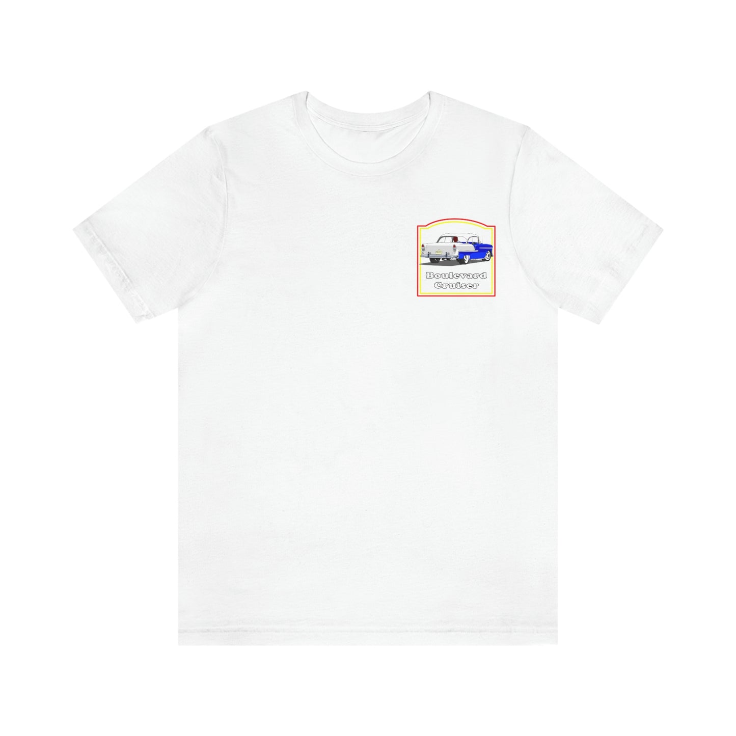 Boulevard Cruiser - Unisex Jersey Short Sleeve Tee - Front and Back Design