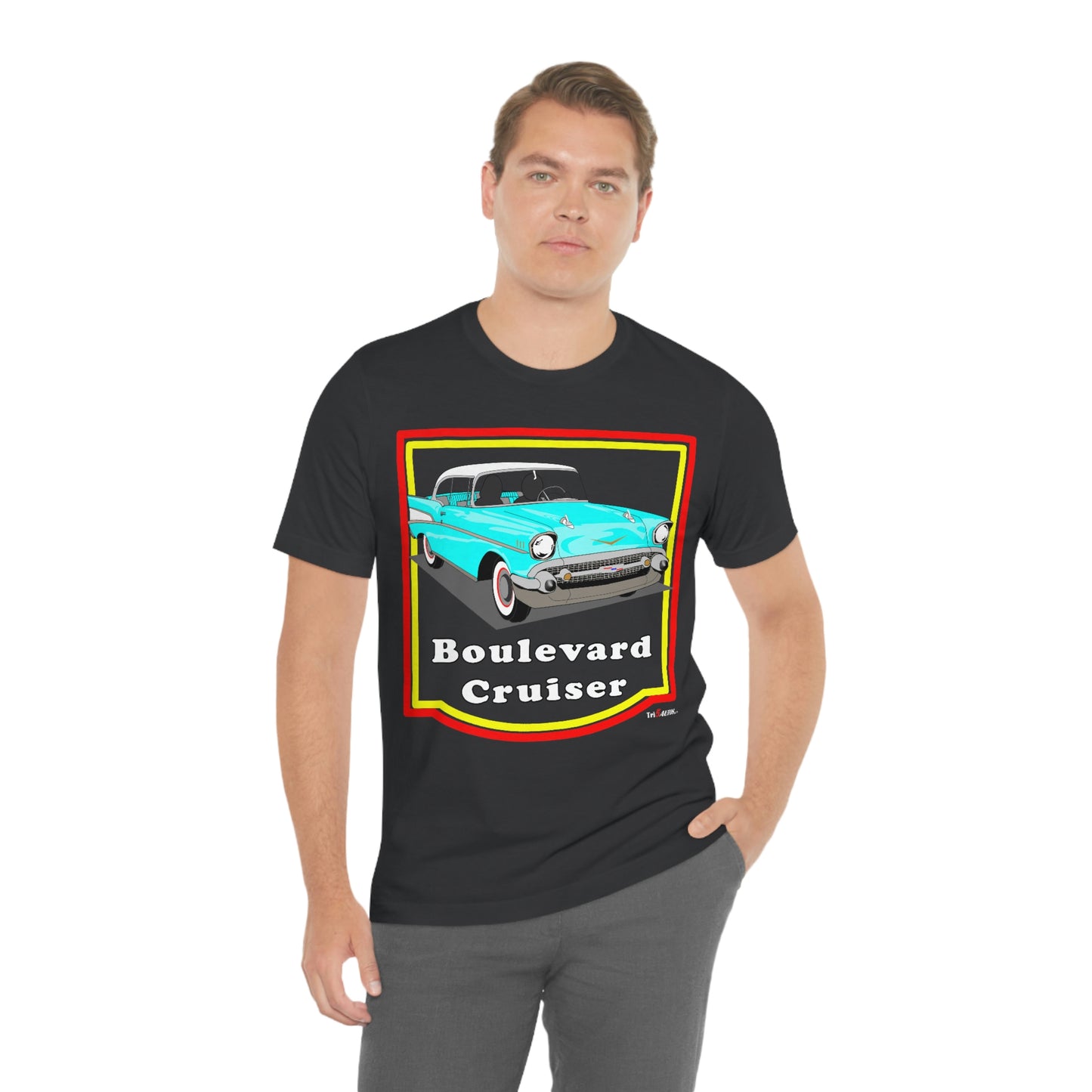 Lt Blue 57 Cruising - Front only - Unisex Jersey Short Sleeve Tee